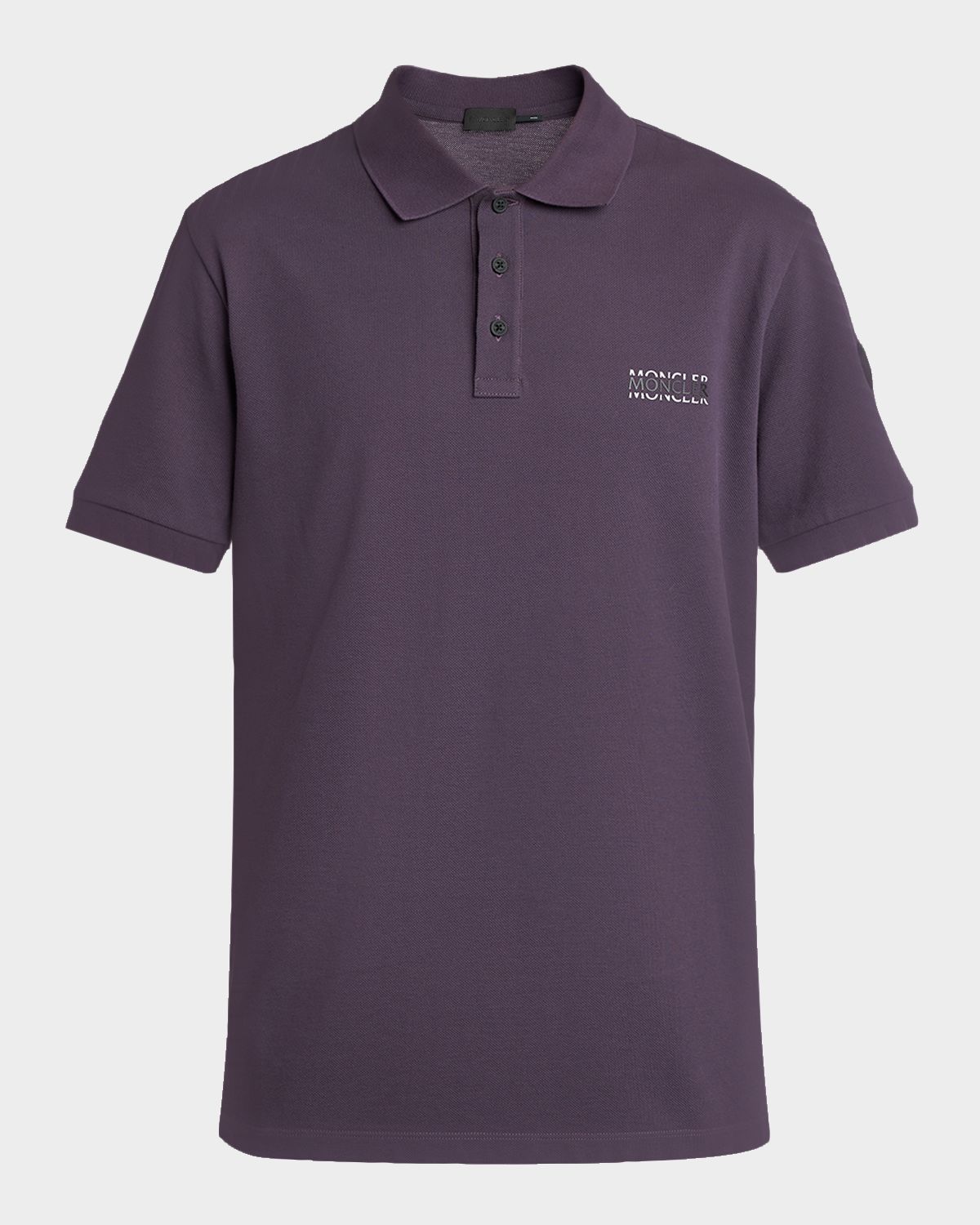 Moncler Men 's Split Logo Cotton Polo Shirt