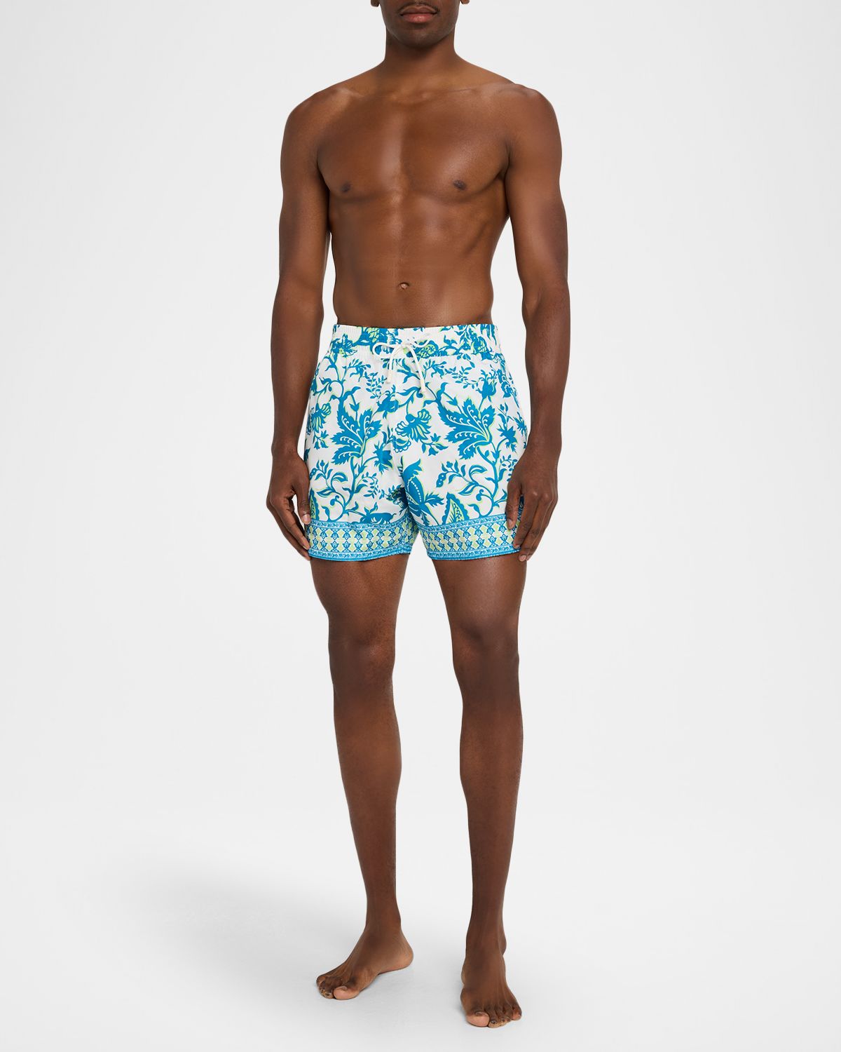 Etro Men 's Floral Roma-Fit Swim Trunks