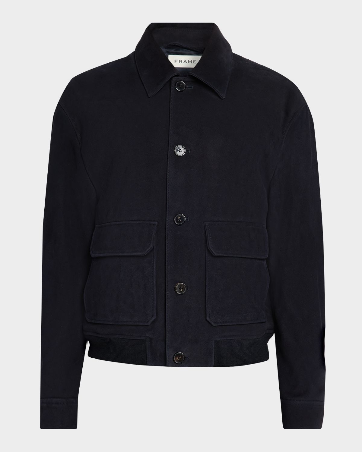FRAME Men 's Suede Flap-Pocket Blouson
