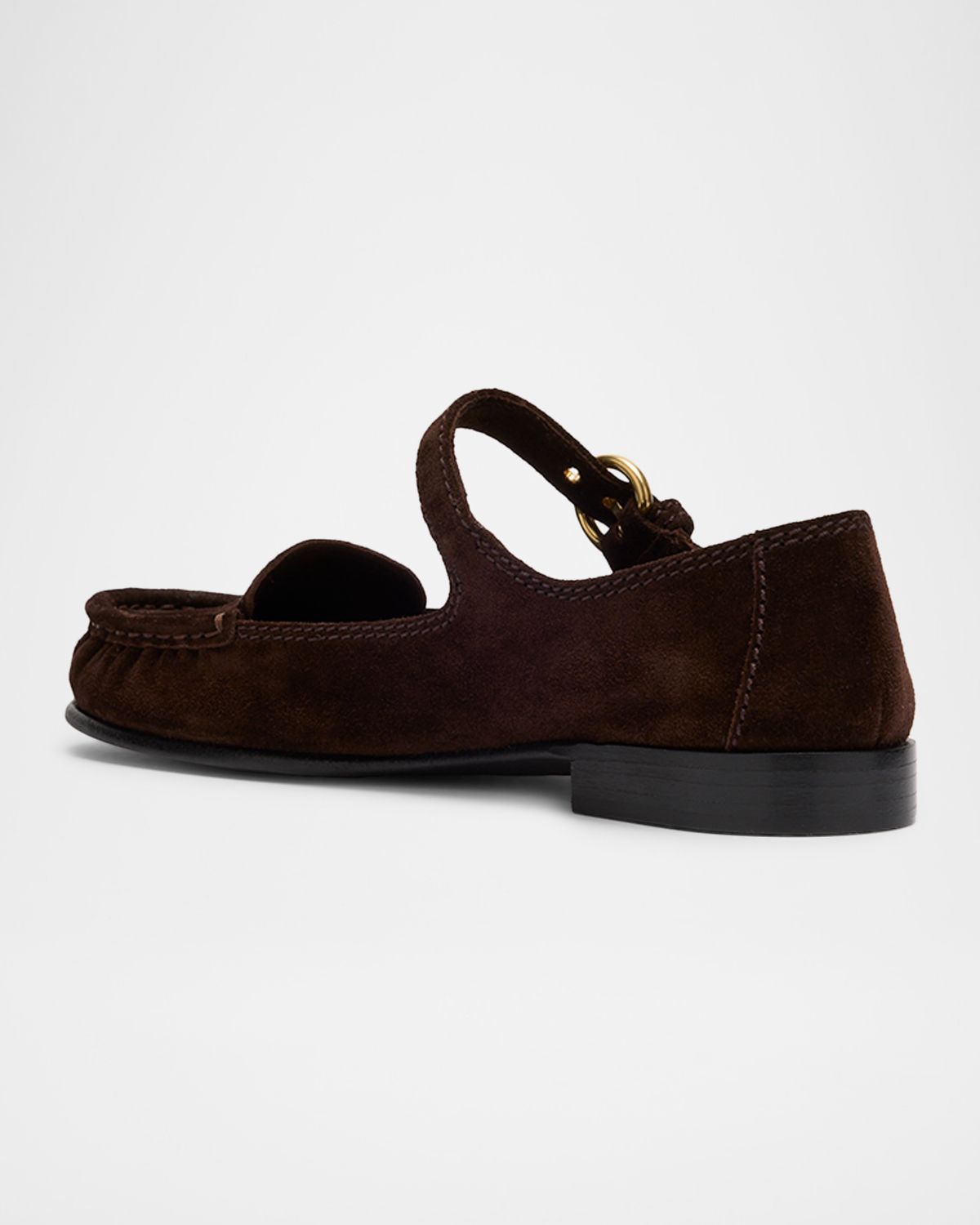 Miu Miu Suede Mary Jane Loafers