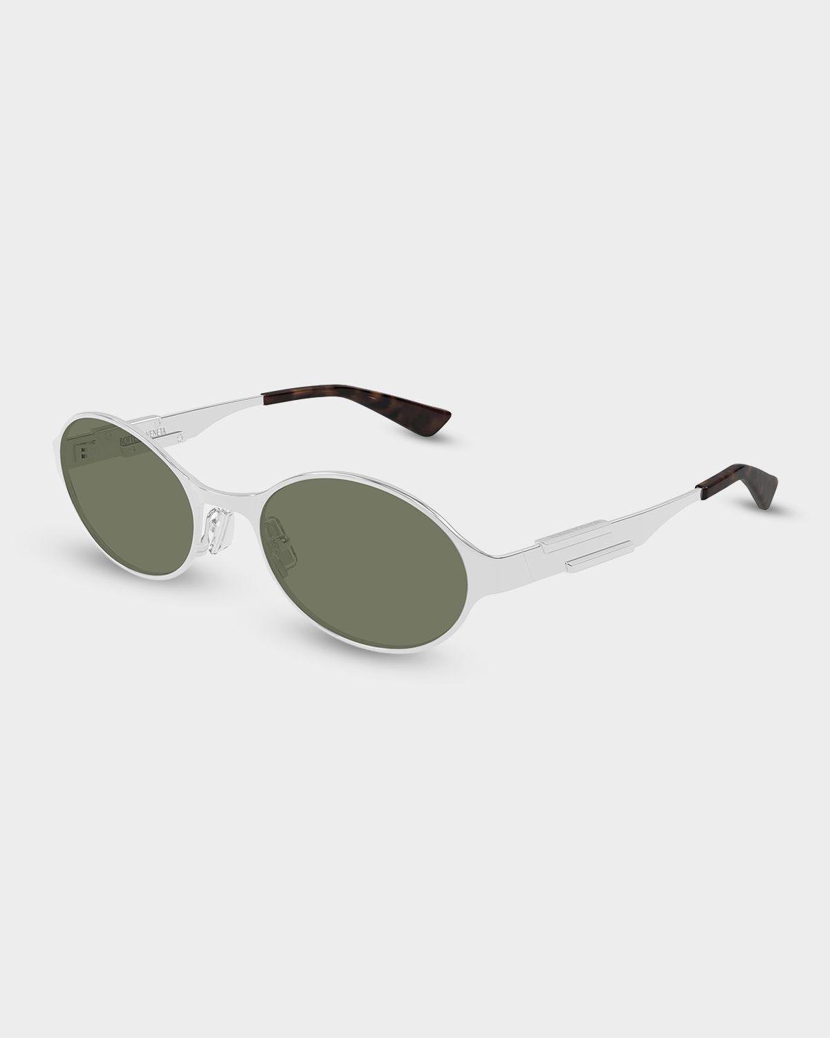 Bottega Veneta 55mm Metal Oval Sunglasses