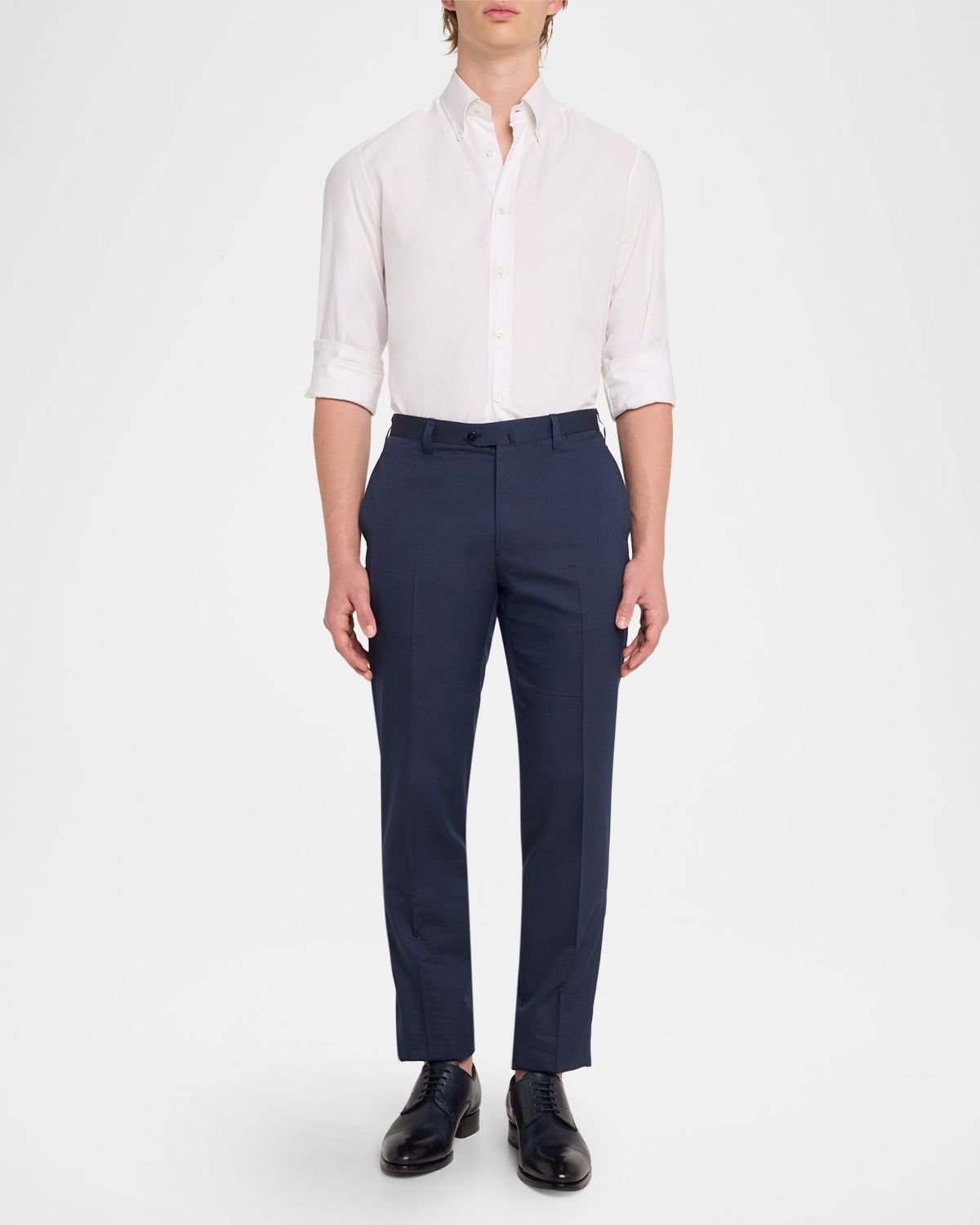 Cesare Attolini Men 's Cotton-Wool Twill Pants | Thumbnail 5 Cesare Attolini Men 's Cotton-Wool Twill Pants | Thumbnail 5