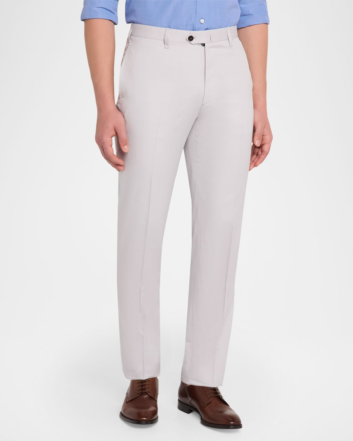 Cesare Attolini Men 's Cotton-Wool Twill Pants | Thumbnail 4