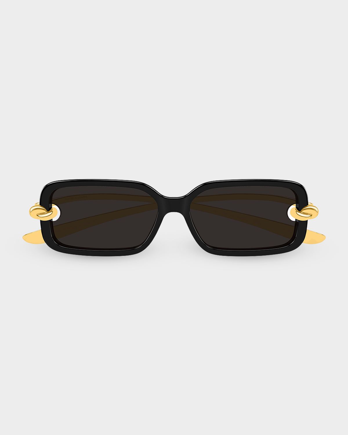 Bottega Veneta 56mm Acetate & Metal Rectangular Sunglasses