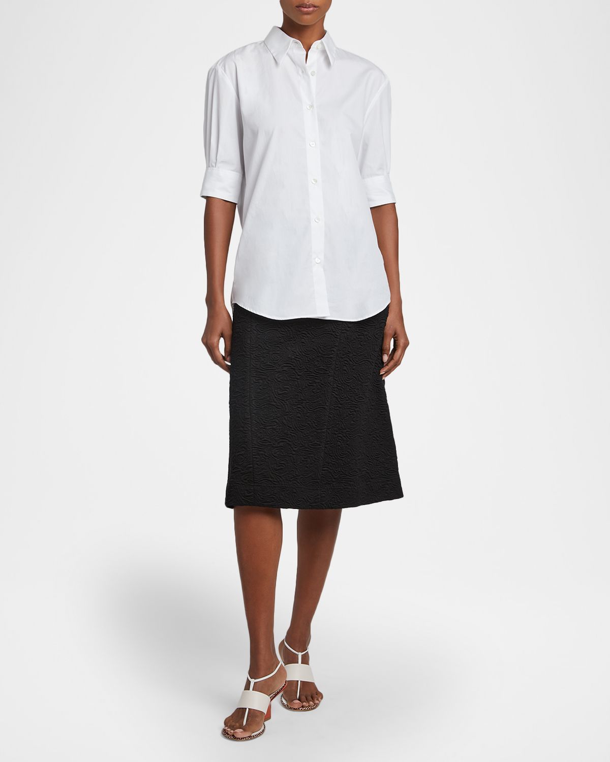 Dries Van Noten Paneled Abstract Jacquard Skirt