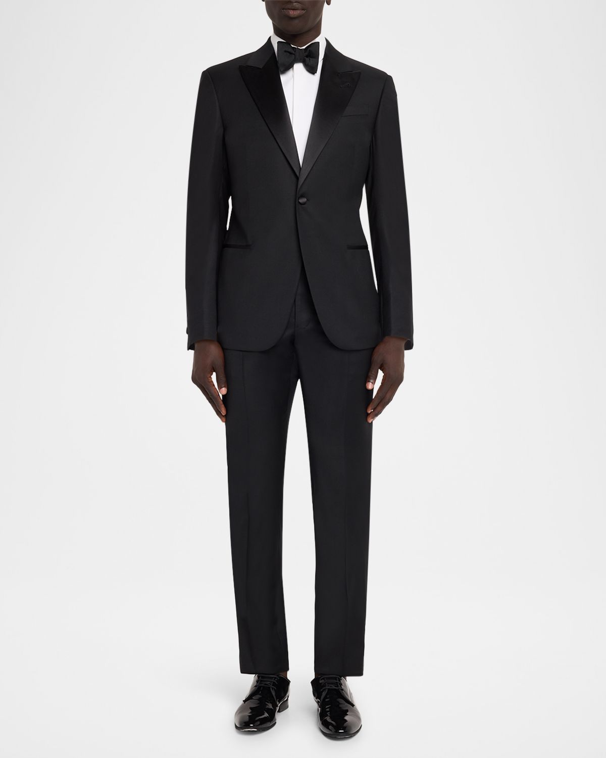 Emporio Armani Men 's G Line Jacquard Wool Satin-Trim Two-Piece Suit