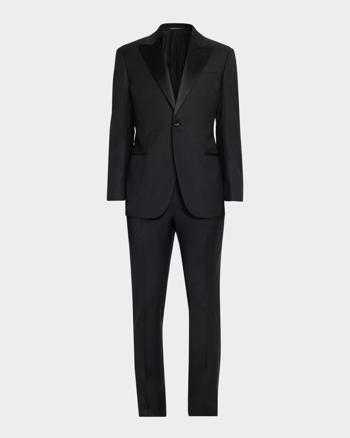 Emporio Armani Men 's G Line Jacquard Wool Satin-Trim Two-Piece Suit