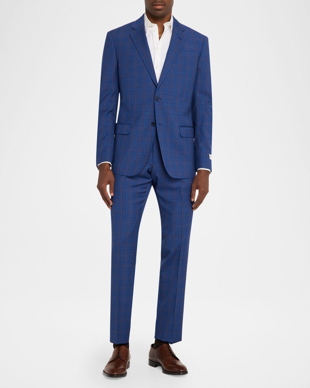 Emporio Armani Prince of Wales Check Wool Single-Breasted Blazer