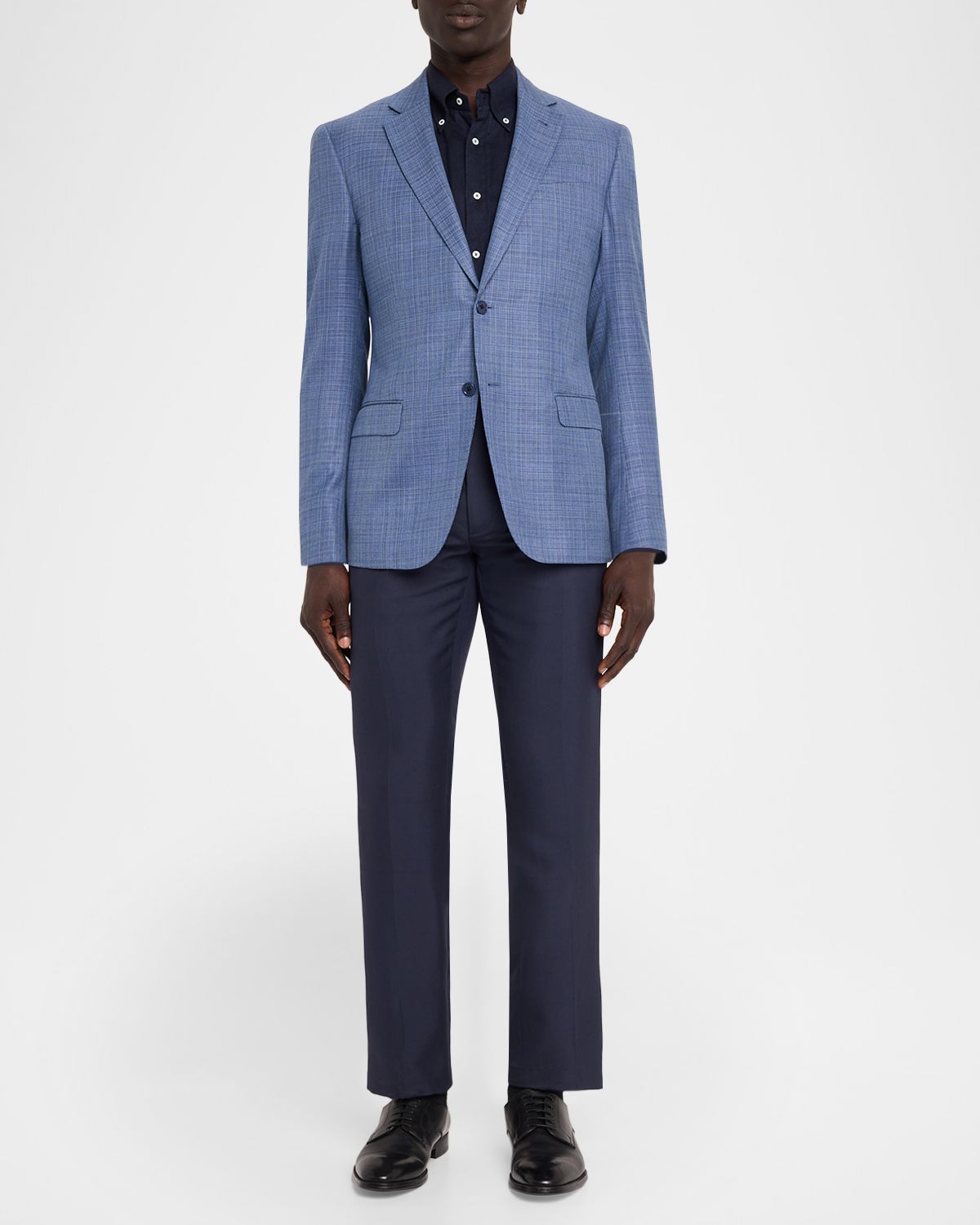 Emporio Armani Men 's Wool G Line Blurred Plaid Sport Coat