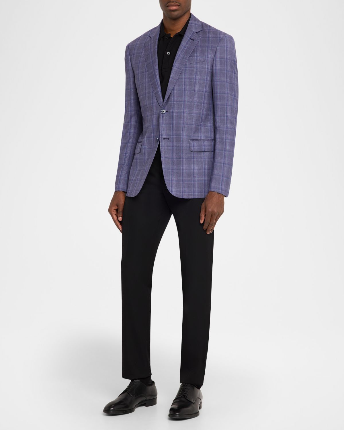 Emporio Armani Windowpane Plaid Wool Sportcoat