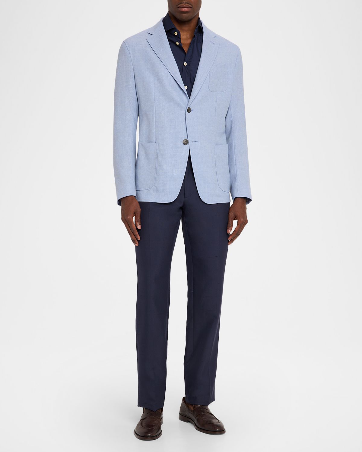 Emporio Armani Men 's Wool Textured Patch Pocket Sport Coat