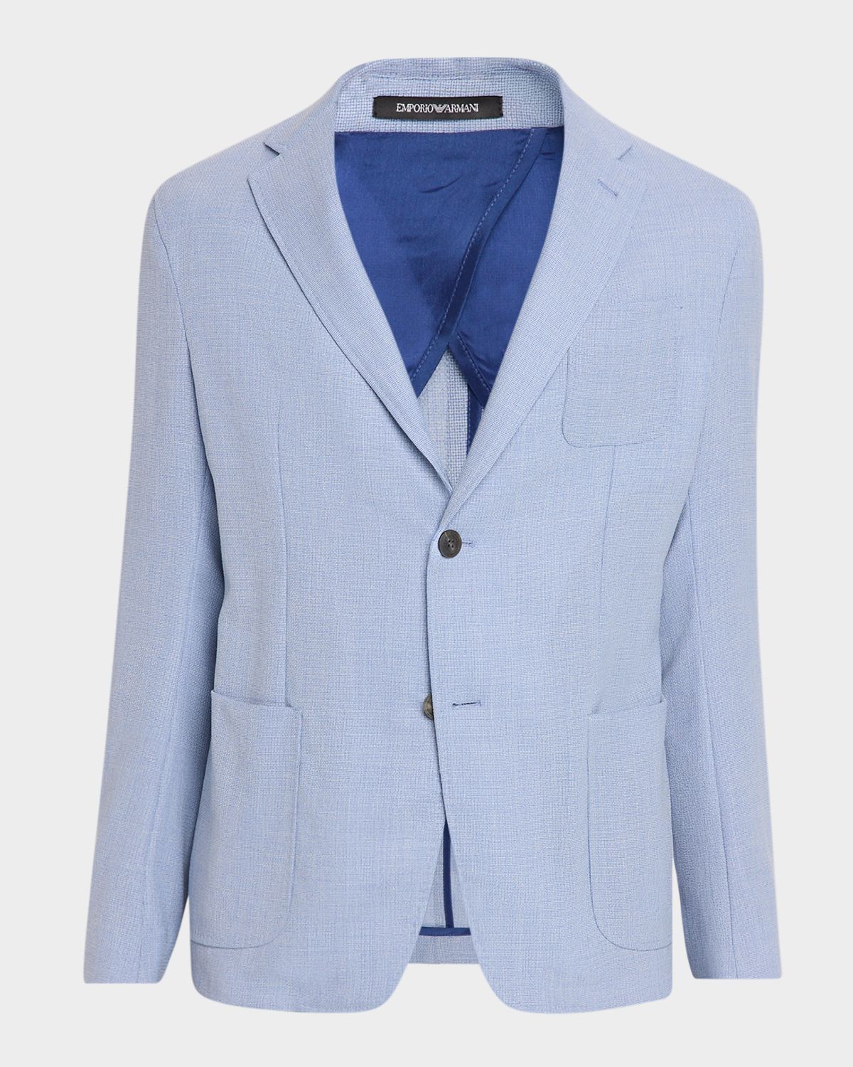 Emporio Armani Men 's Wool Textured Patch Pocket Sport Coat