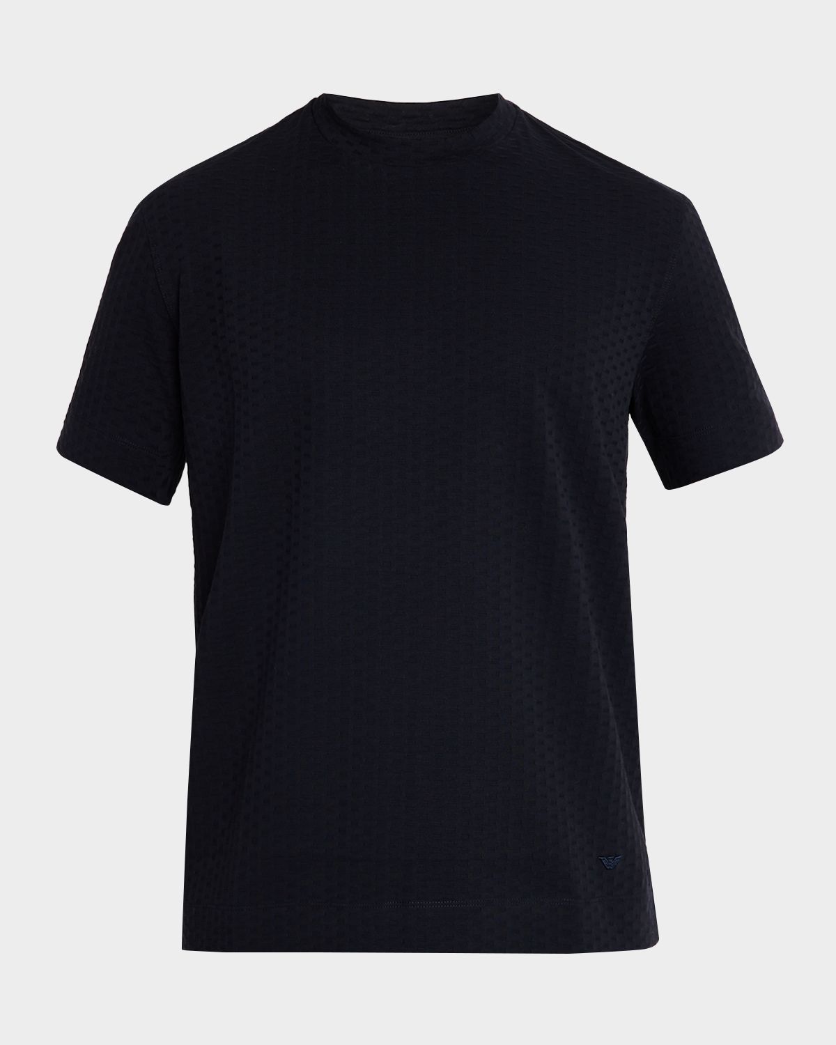 Emporio Armani Men 's Cotton Jacquard Crewneck T-Shirt