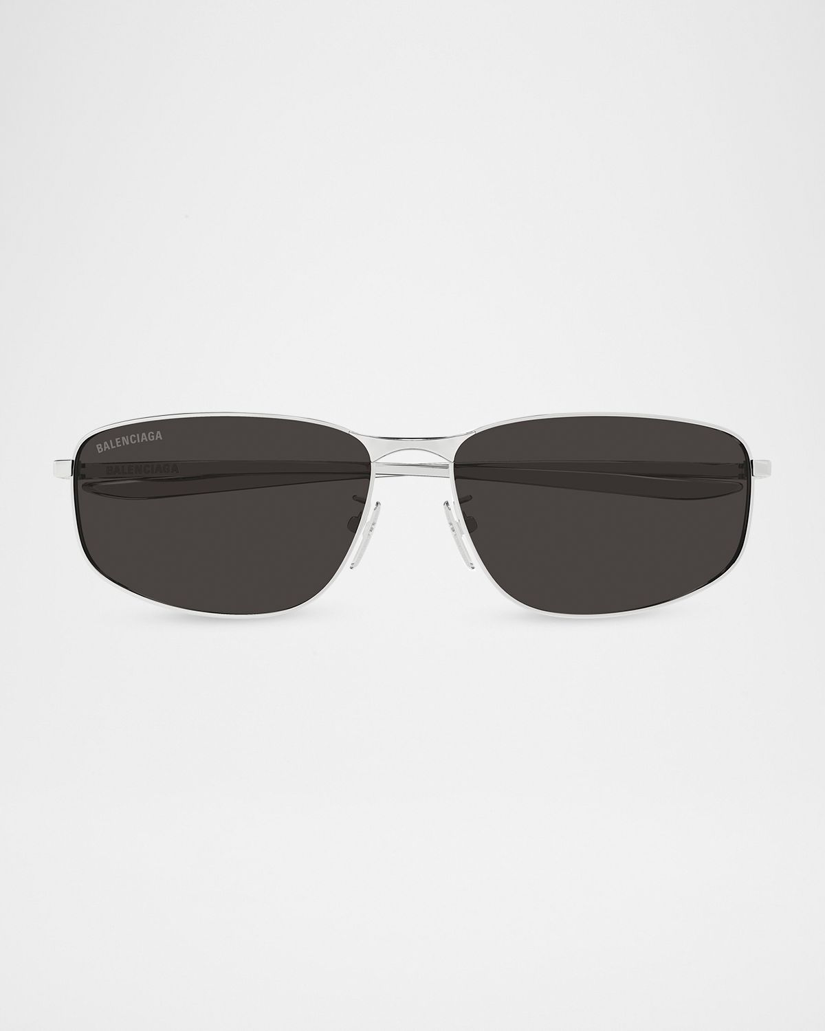 Balenciaga Men 's Metal Rectangle Sunglasses