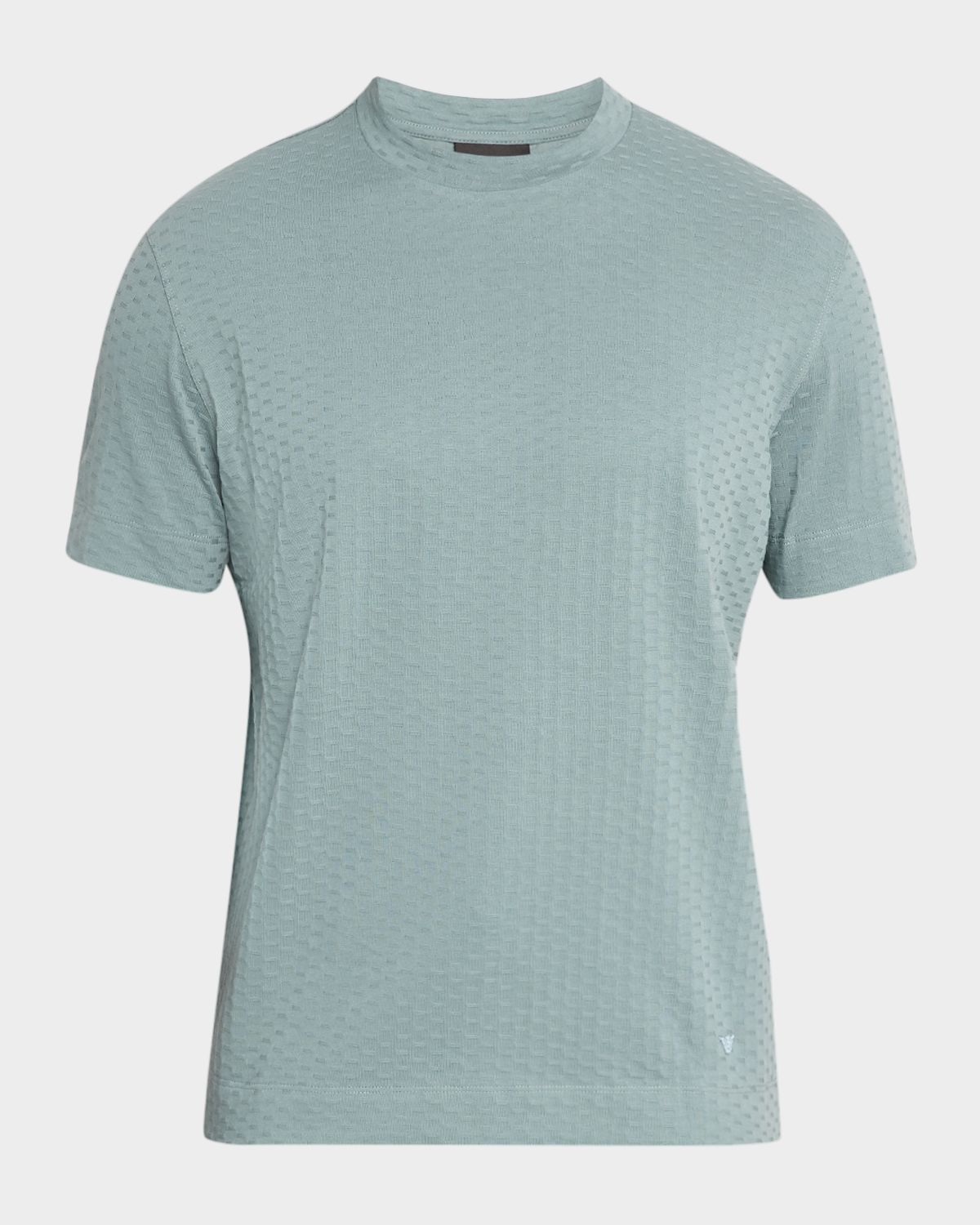 Emporio Armani Men 's Cotton Jacquard Crewneck T-Shirt