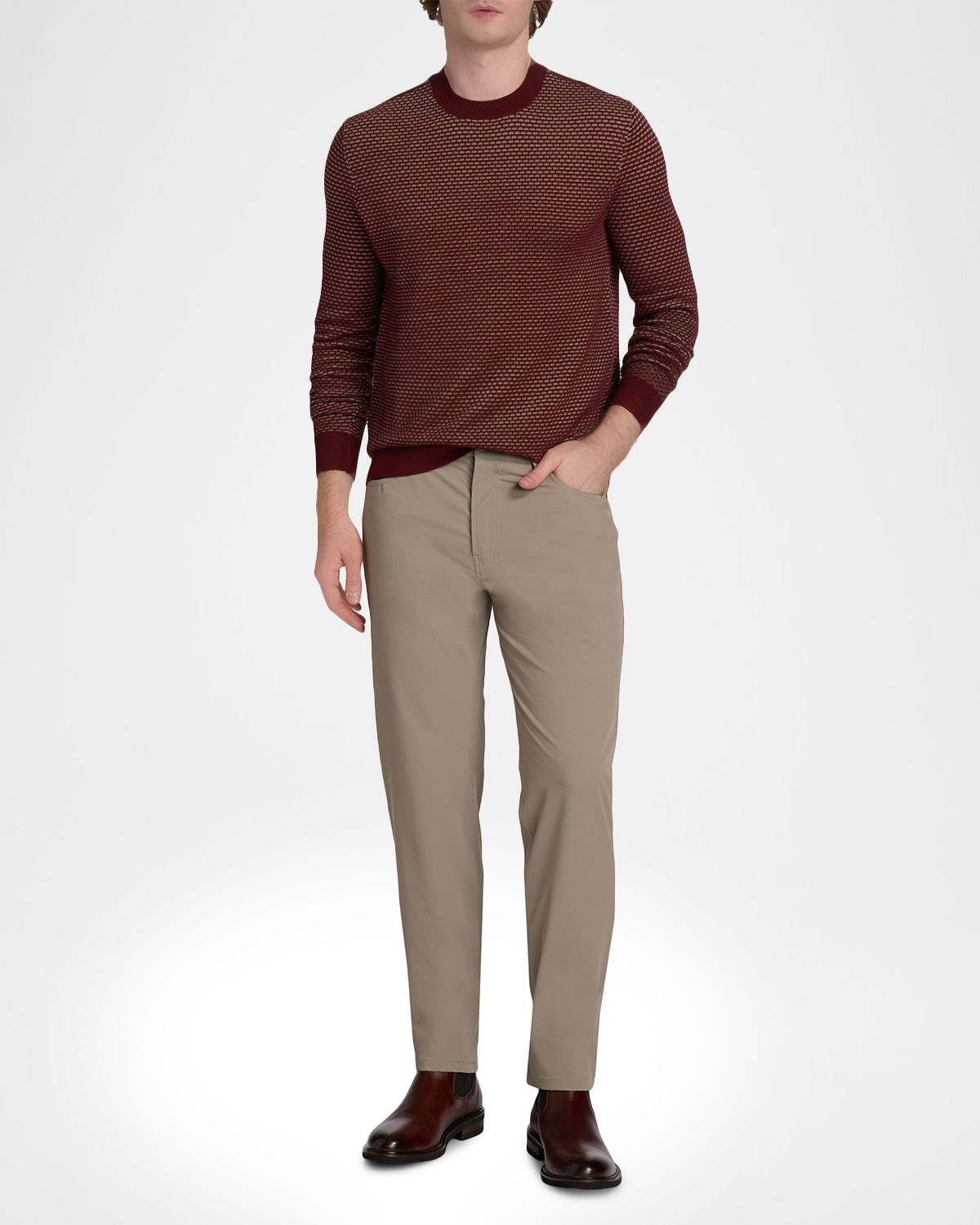 Emporio Armani Men 's Nylon Stretch Slim Five-Pocket Pants