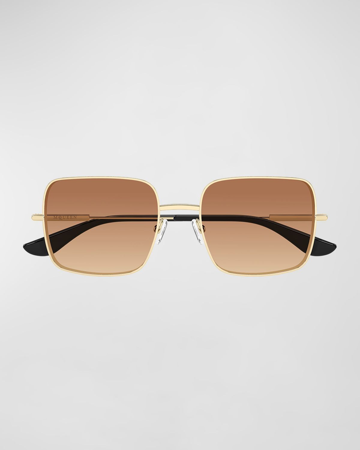 McQueen 66mm Metal & Acetate Square Sunglasses