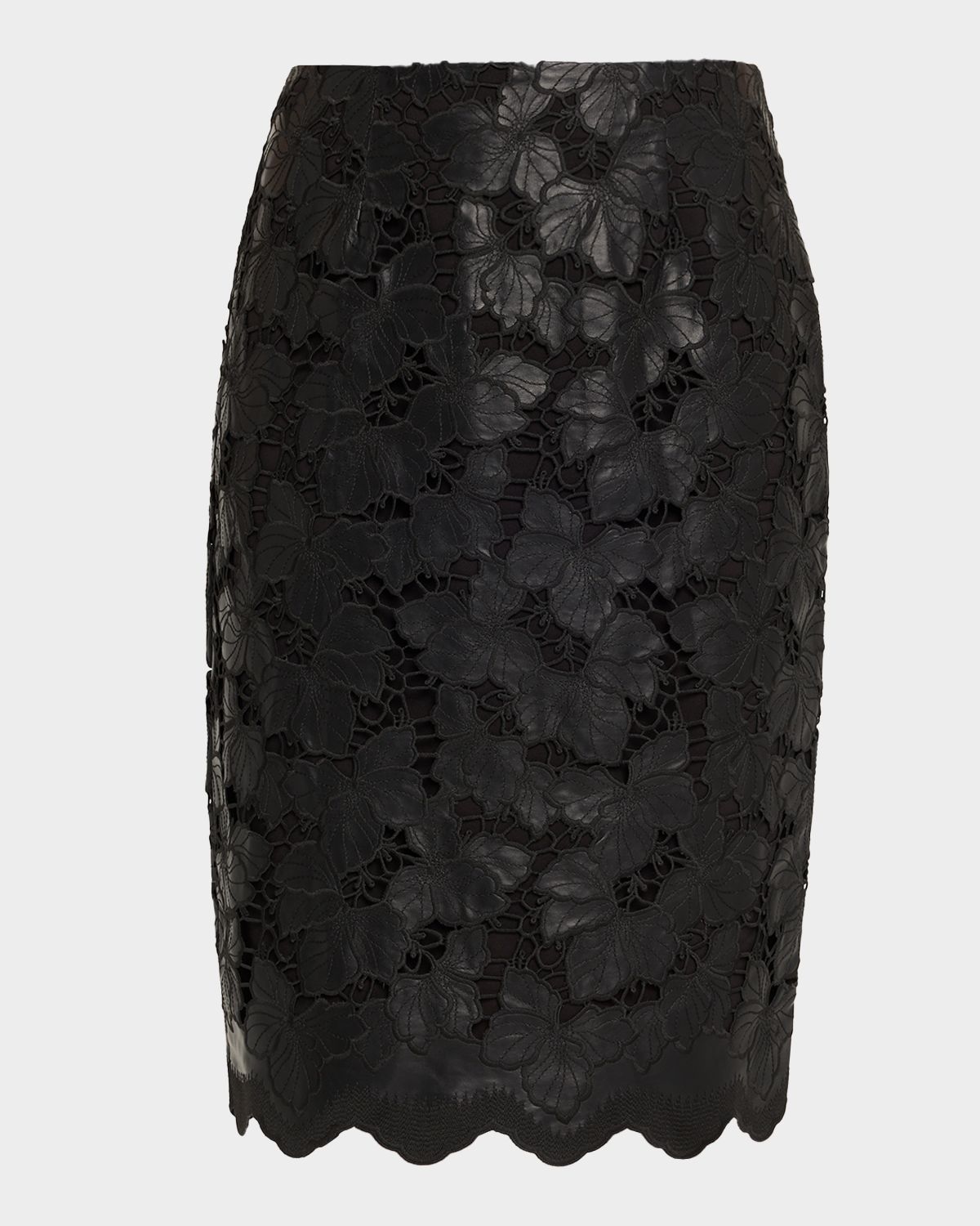 L 'Agence Royal Vegan Leather Pencil Skirt