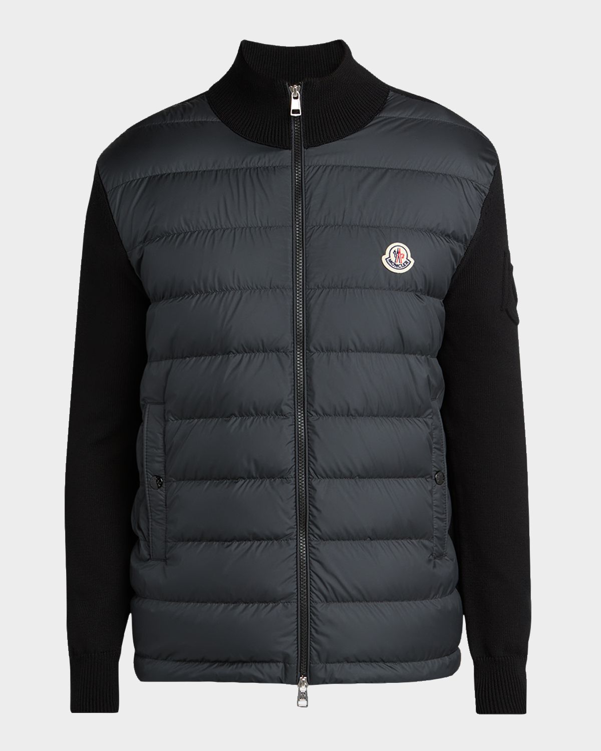 Moncler Men 's Quilted Knit Hybrid Full-Zip Cardigan