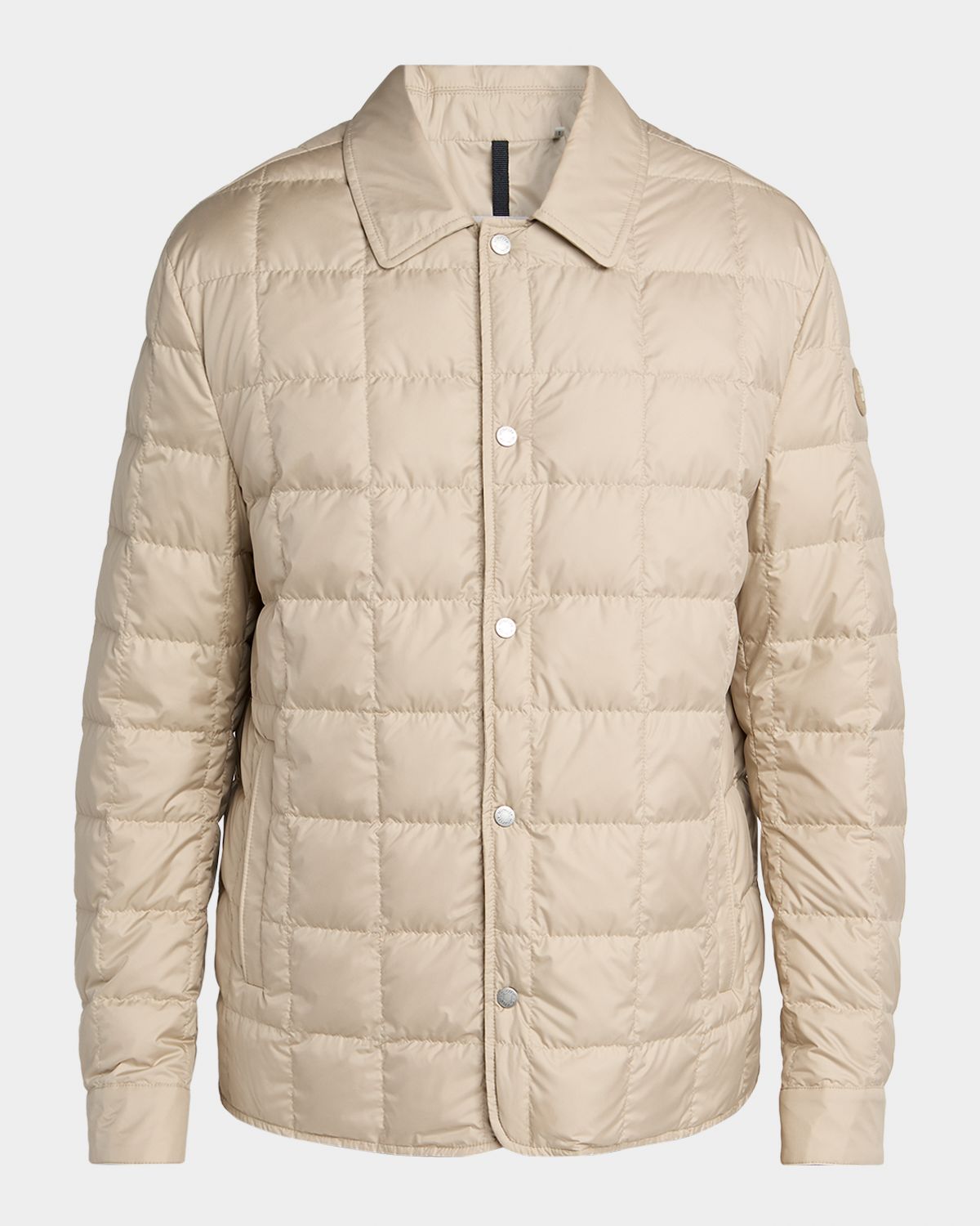 Moncler Men 's Castellana Square-Quilted Down Shirt Jacket - Men's Clothing