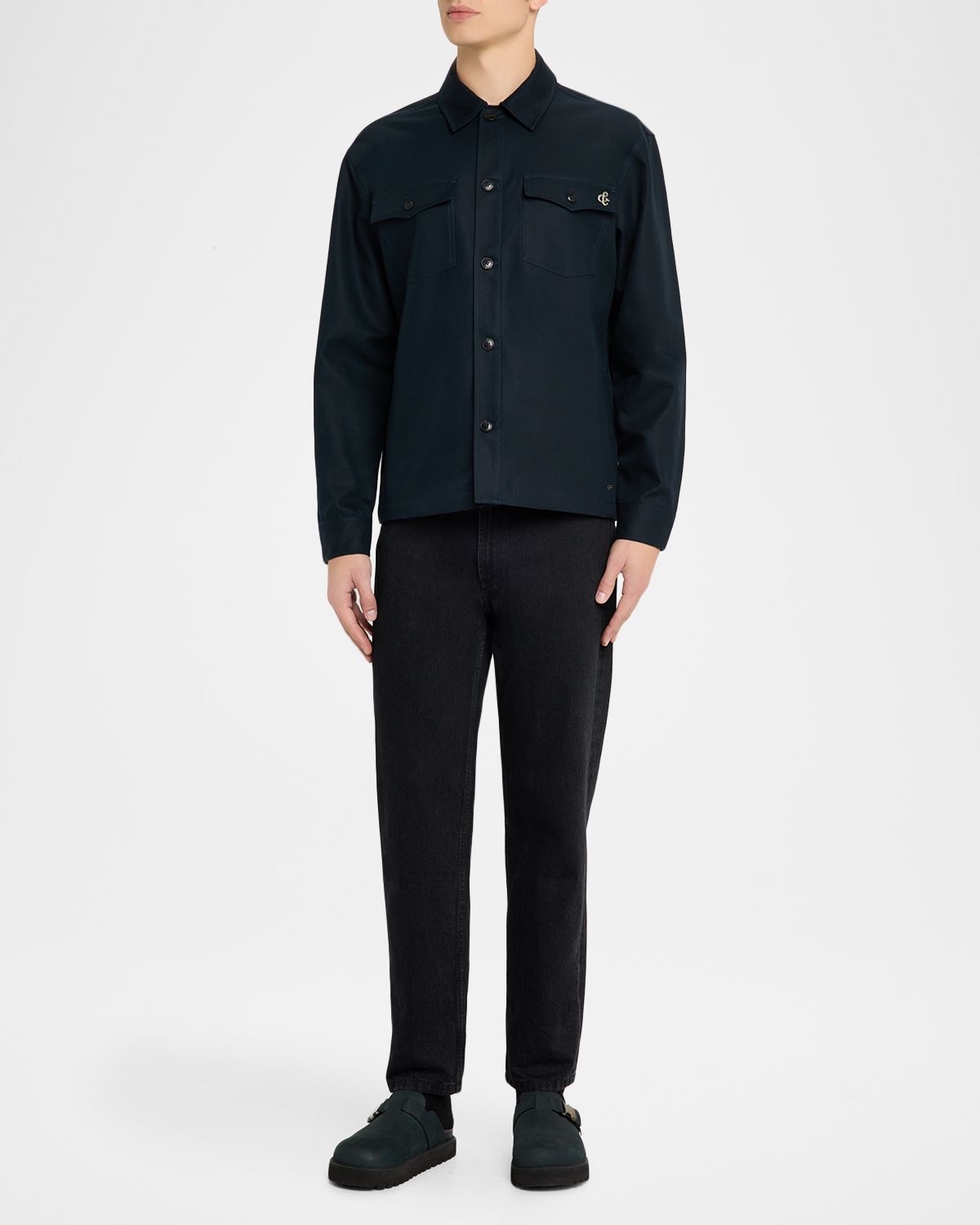 Scotch & Soda Men 's Cotton Flap-Pocket Overshirt