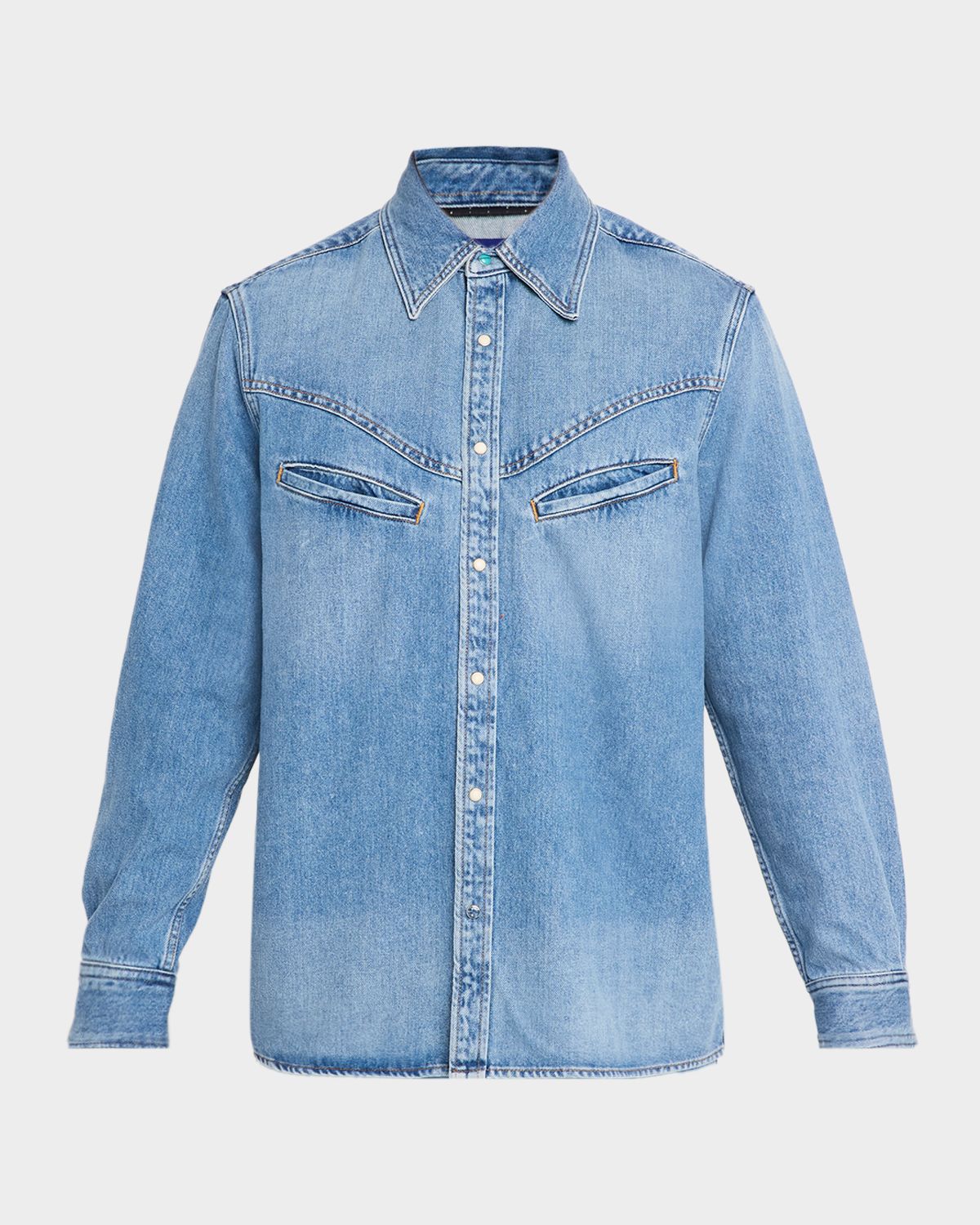 Scotch & Soda Men 's Washed Denim Western Shirt