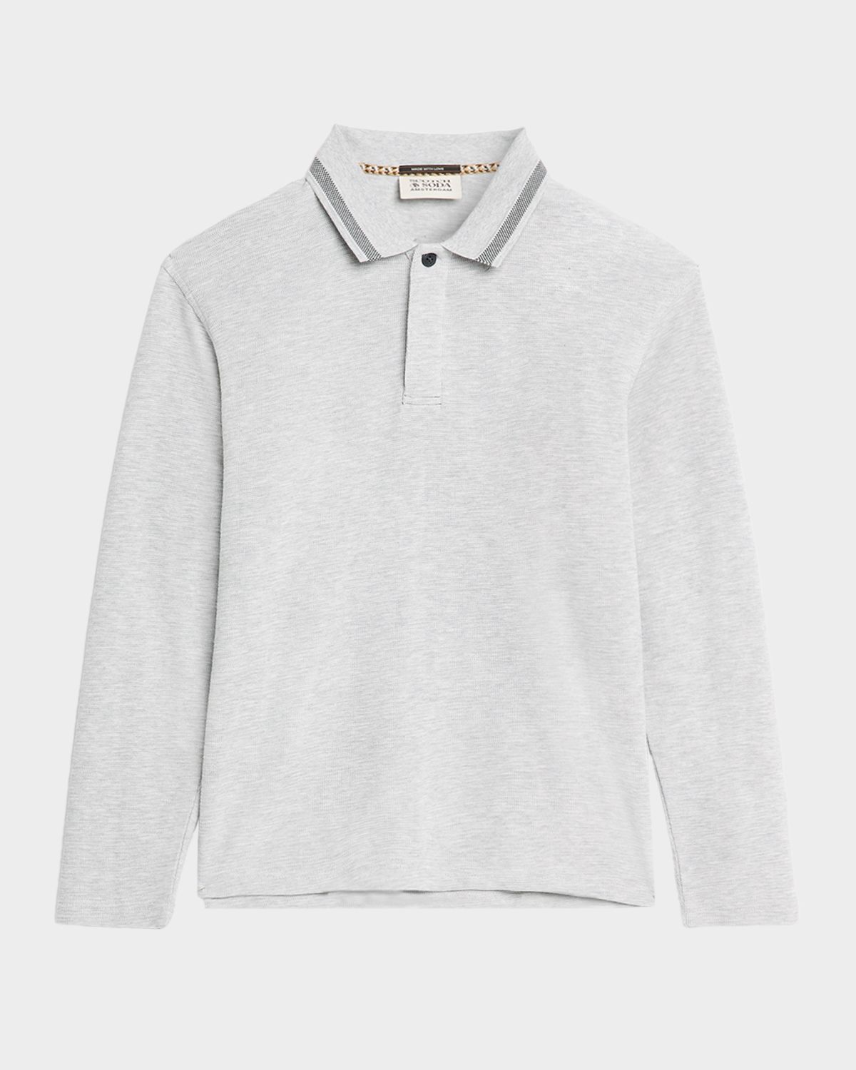 Scotch & Soda Men 's Structured Knit Stripe-Collar Polo Shirt | Thumbnail 6 Scotch & Soda Men 's Structured Knit Stripe-Collar Polo Shirt | Thumbnail 6