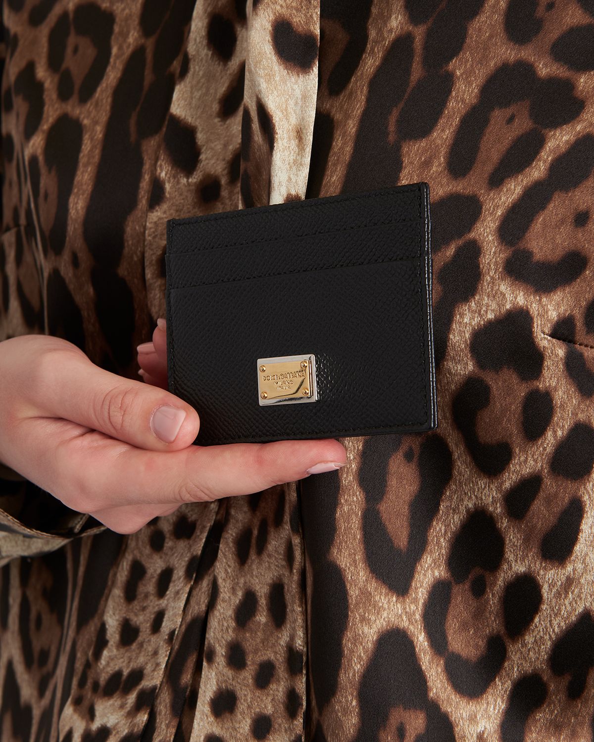 Dolce & Gabbana Grain Leather Card Holder