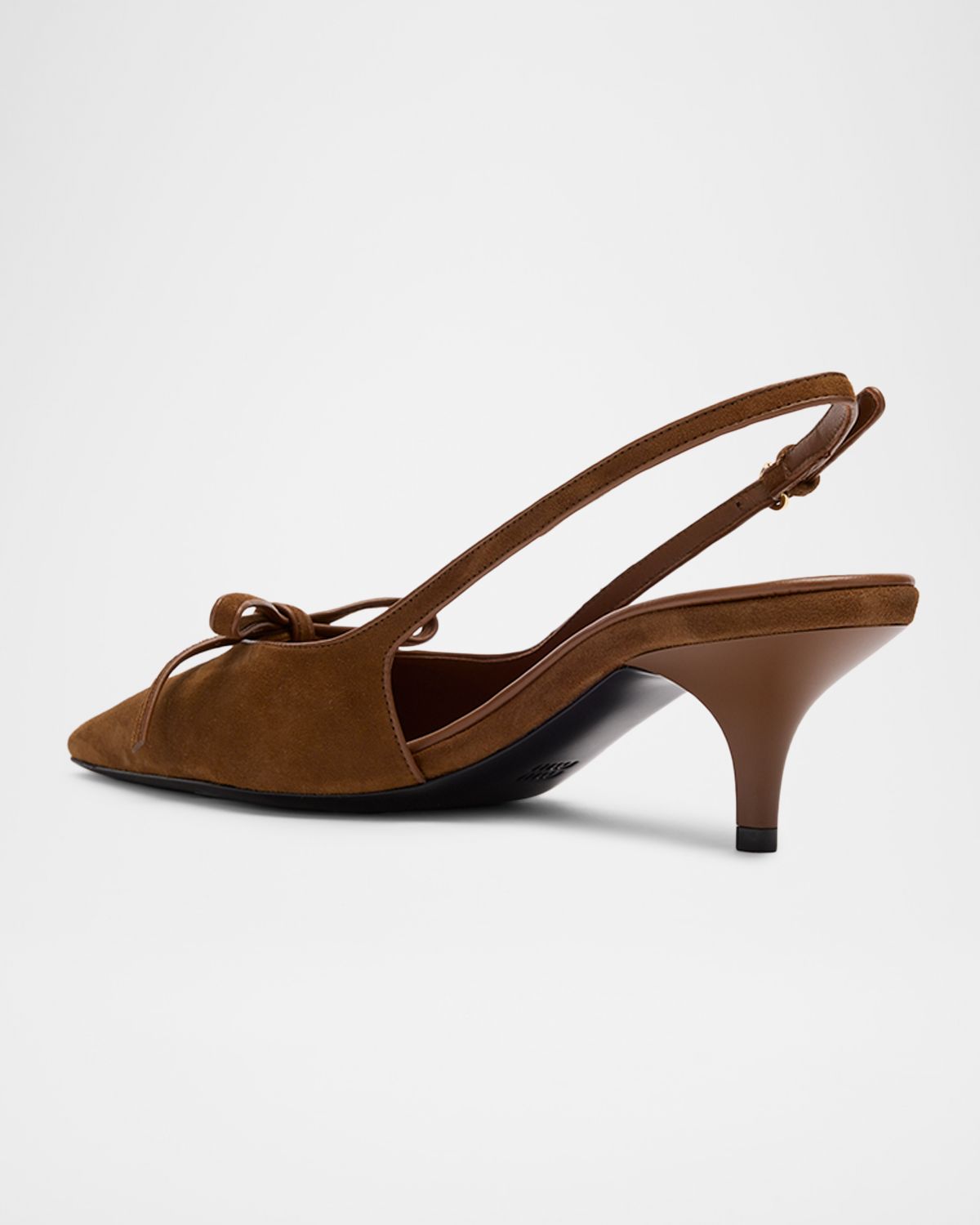 Miu Miu 55mm Bow Suede Slingback Pumps