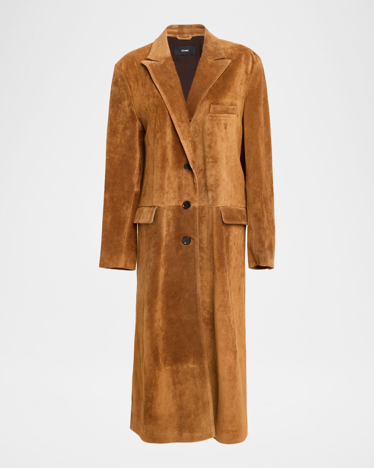 Arma Alissa Gritty Suede Long Coat