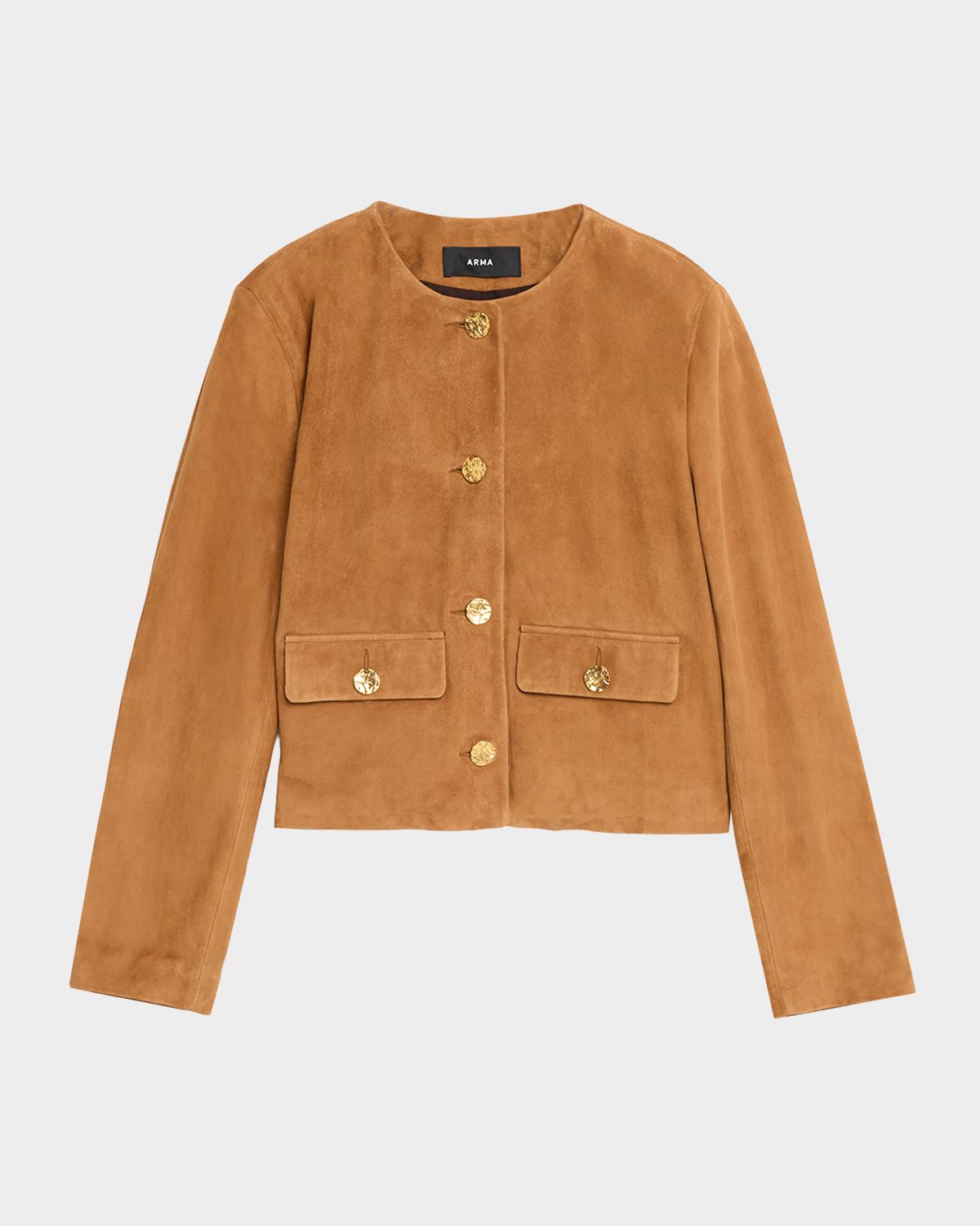 Arma Lorenne Cropped Goat Suede Jacket