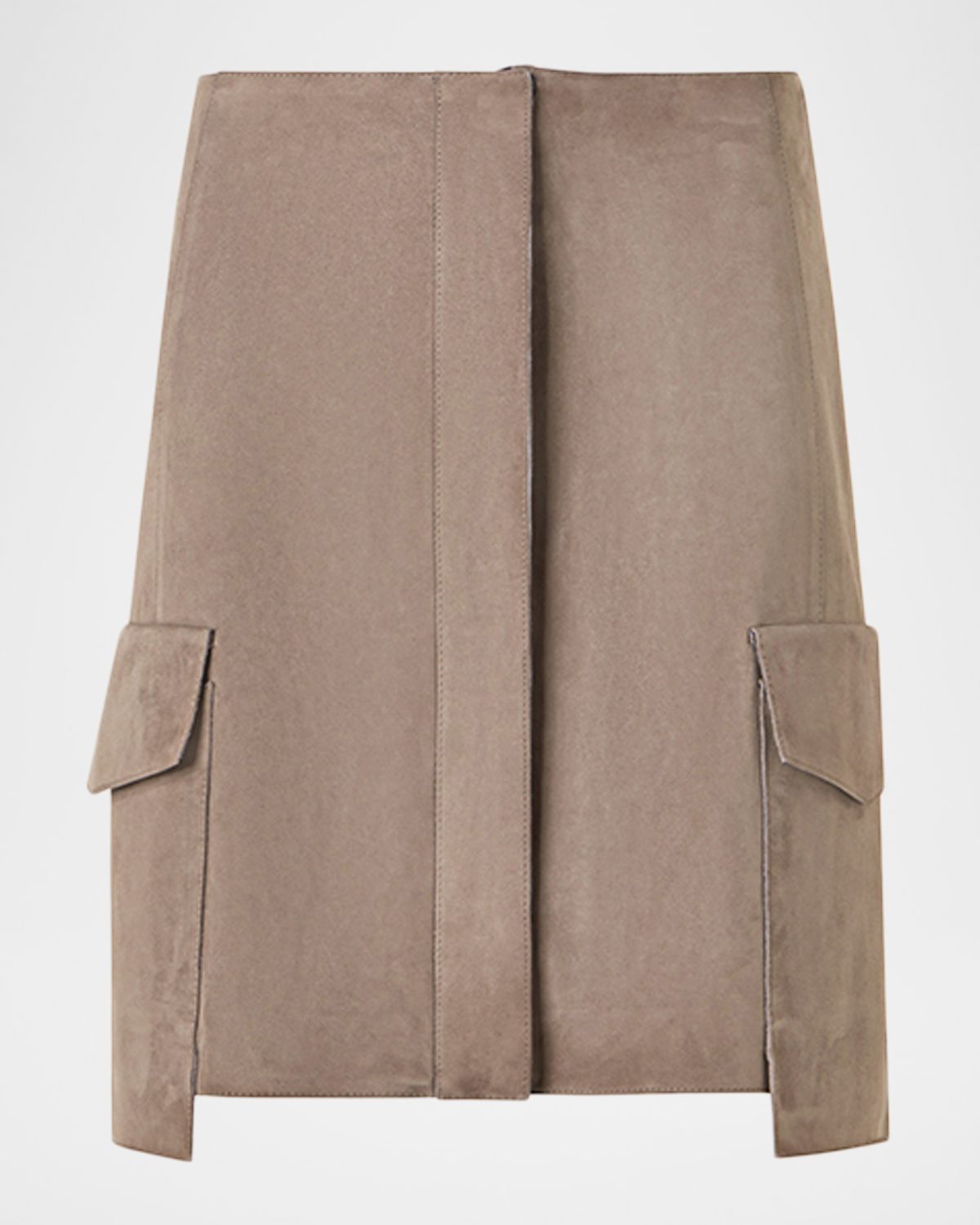 Akris Suede Cargo Pocket Mini Skirt | Thumbnail 6