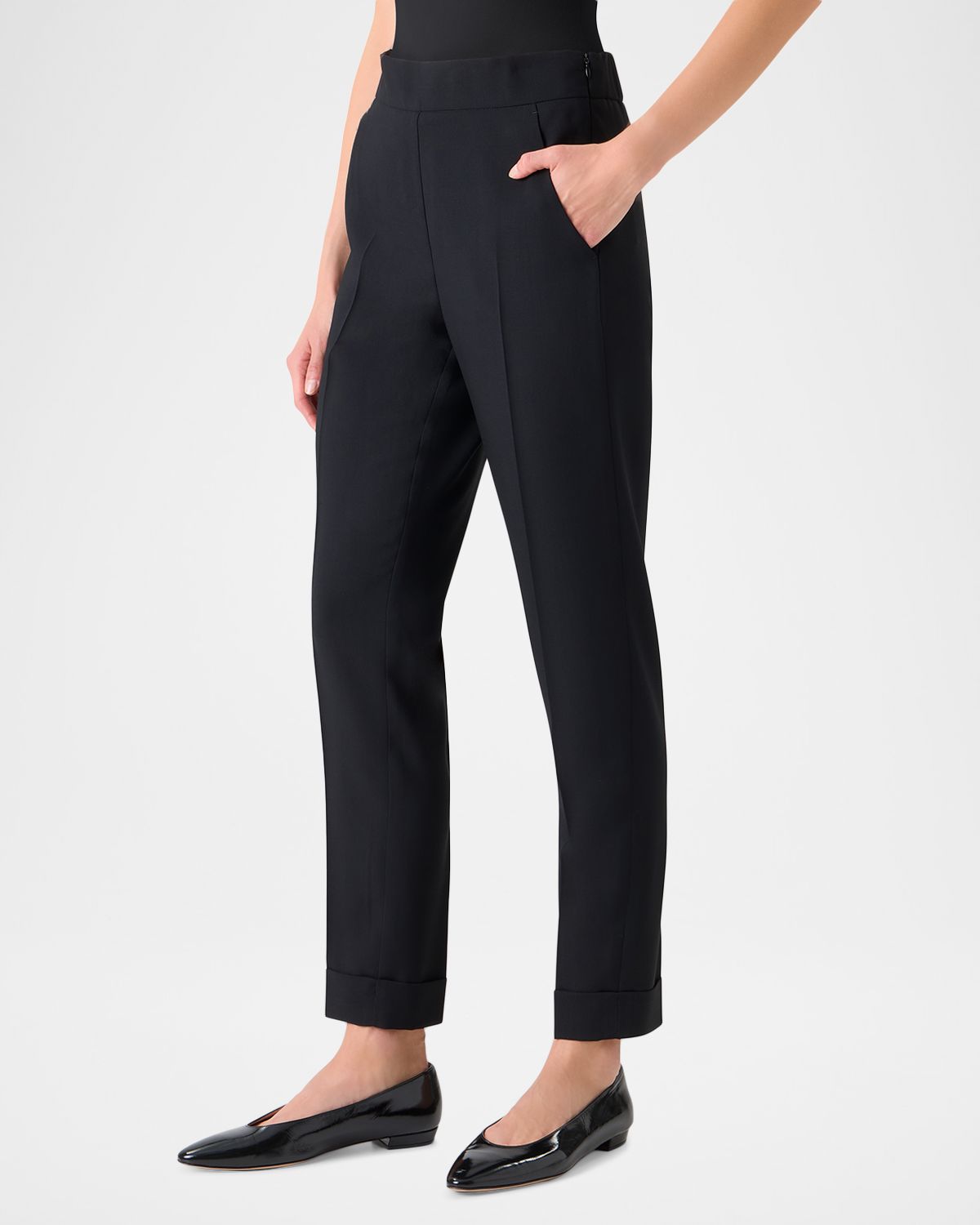 Akris Cuffed Wool-Blend Trousers
