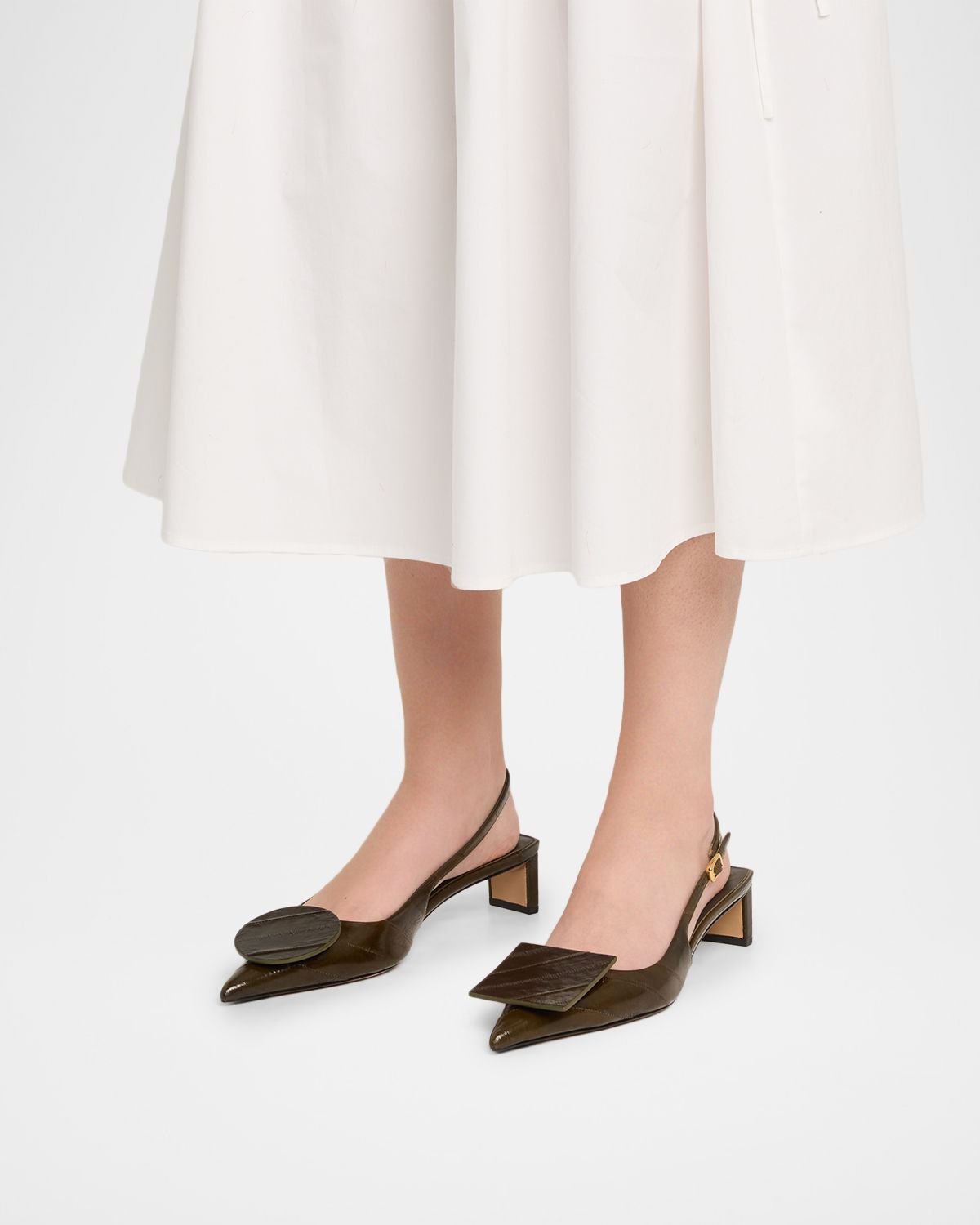Jacquemus Les Slingbacks Eel Leather Pumps