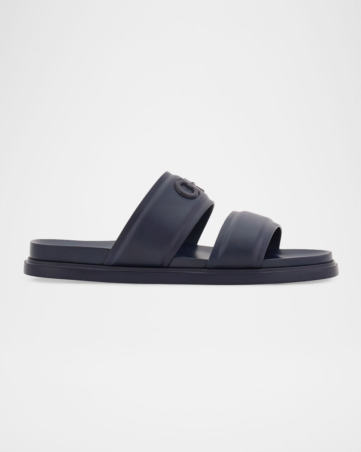 Ferragamo Men 's Saint Bartheva Padded Leather Double-Strap Slide Sandals | Thumbnail 7