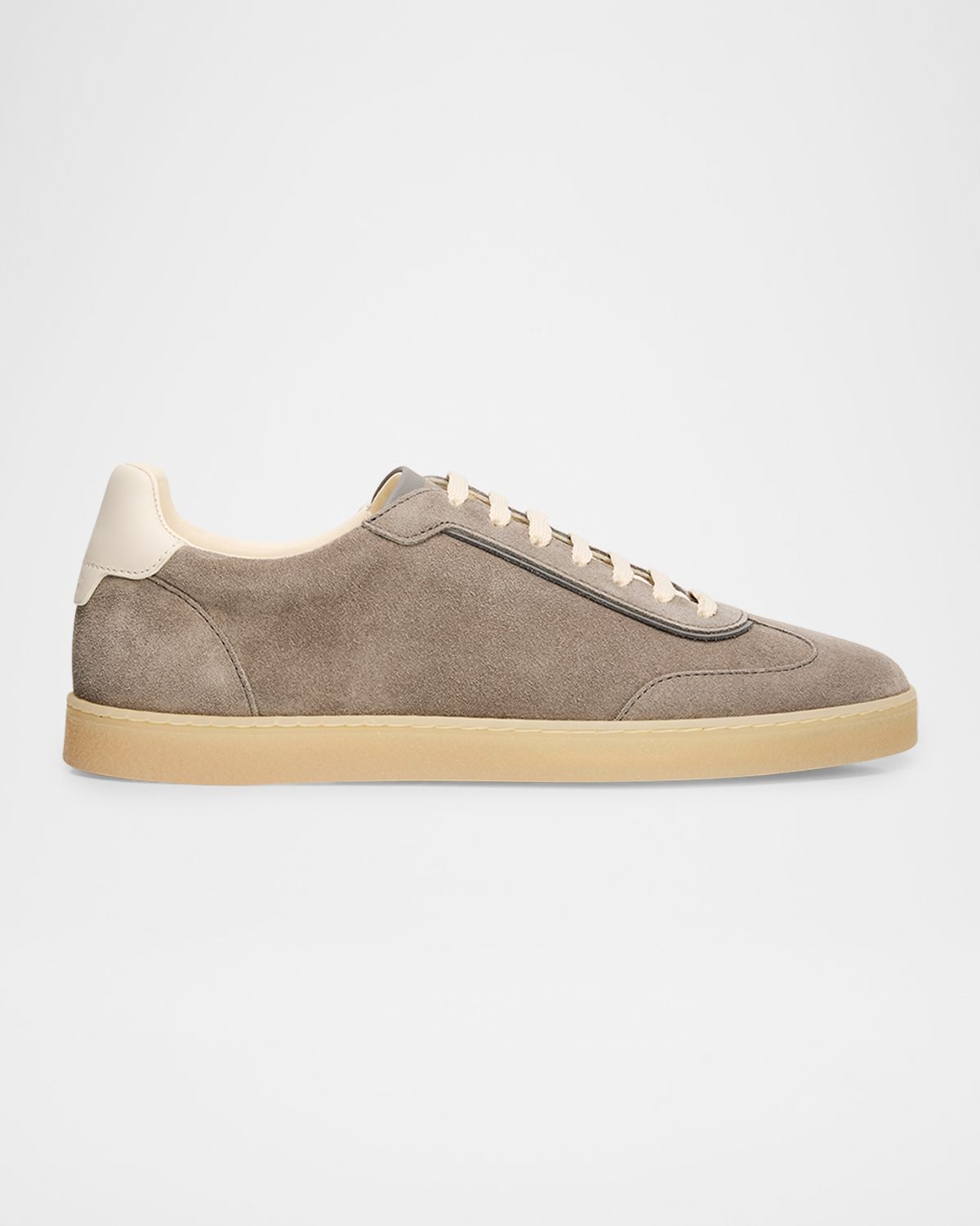 Brunello Cucinelli Men 's Suede T-Toe Low-Top Sneakers | Thumbnail 5