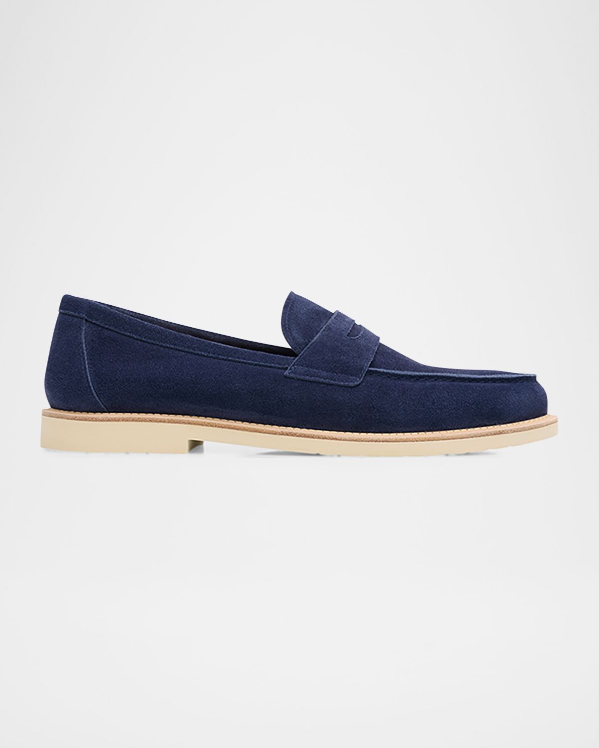 Brunello Cucinelli Men 's Reversed Calfskin Penny Loafers | Thumbnail 5