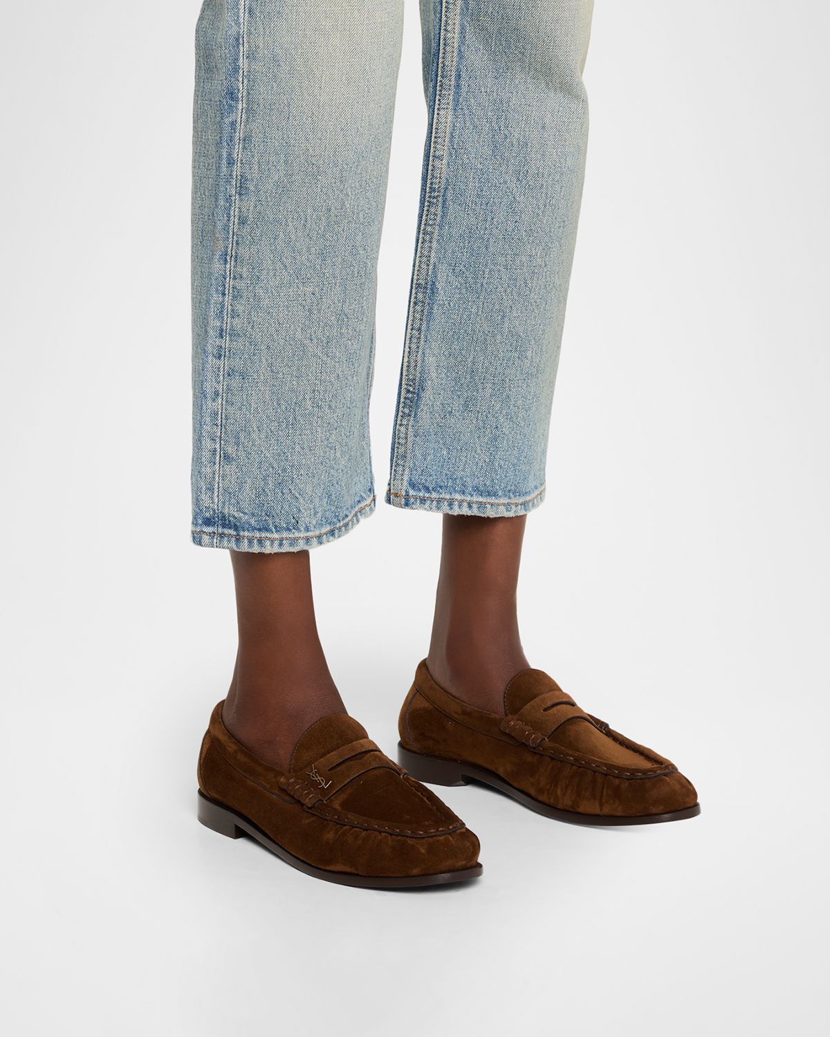 Saint Laurent Le Loafers in Supple Suede