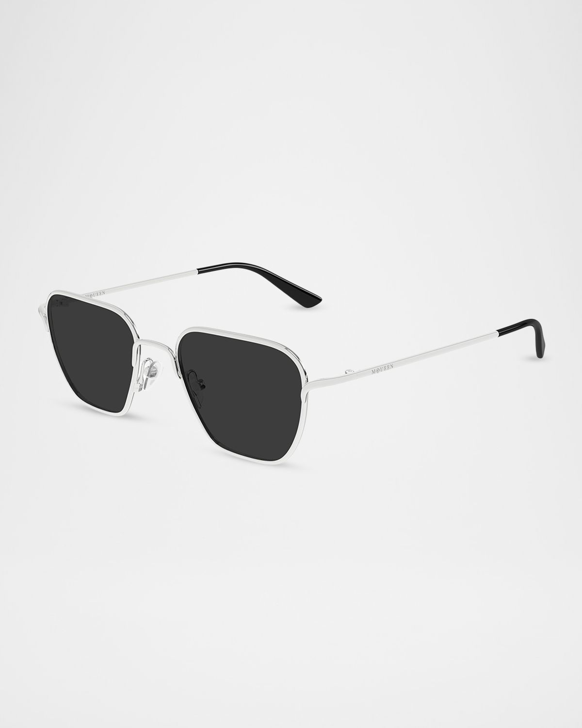 McQueen Men 's AM0561S-001 Metal Square Sunglasses