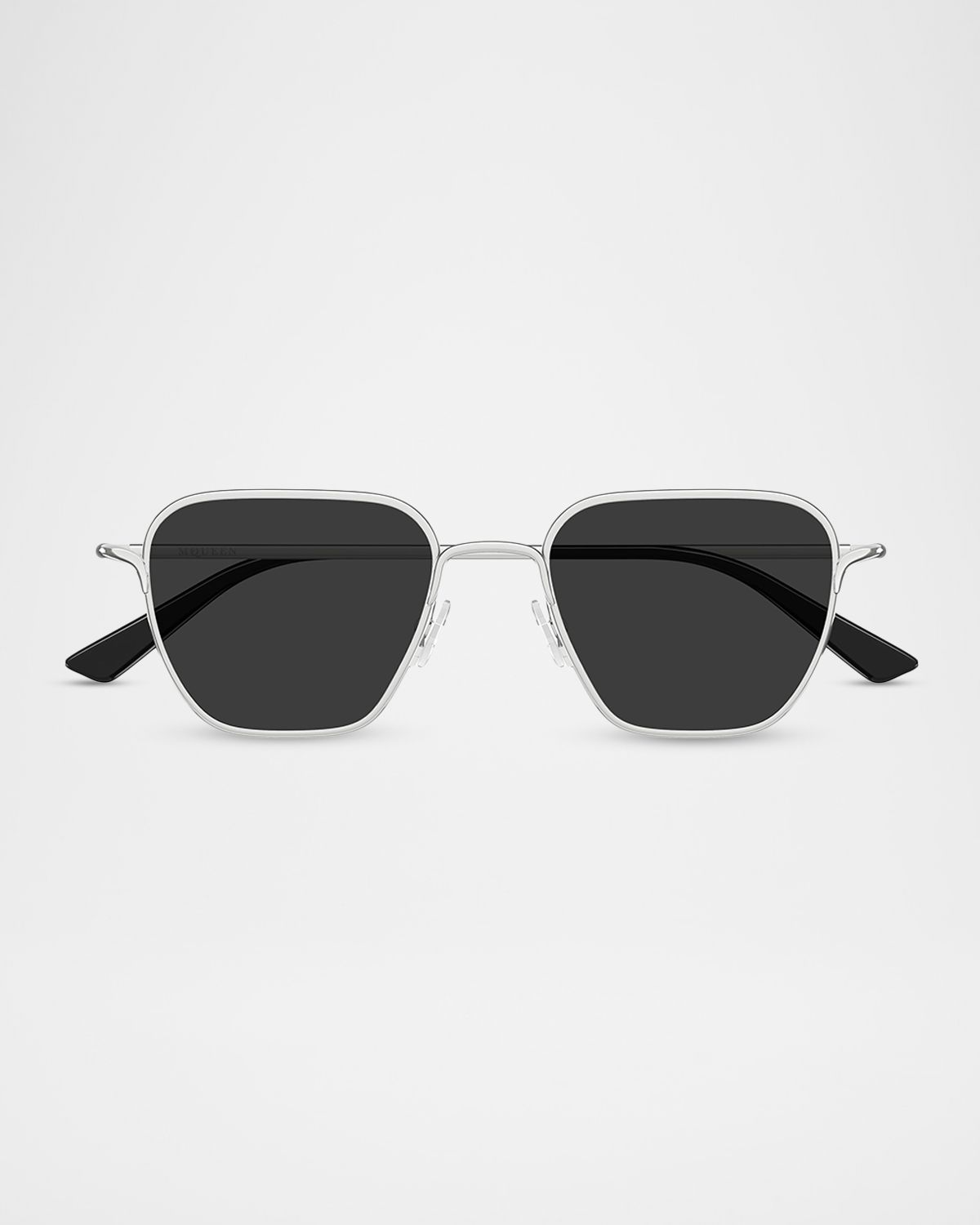 McQueen Men 's AM0561S-001 Metal Square Sunglasses