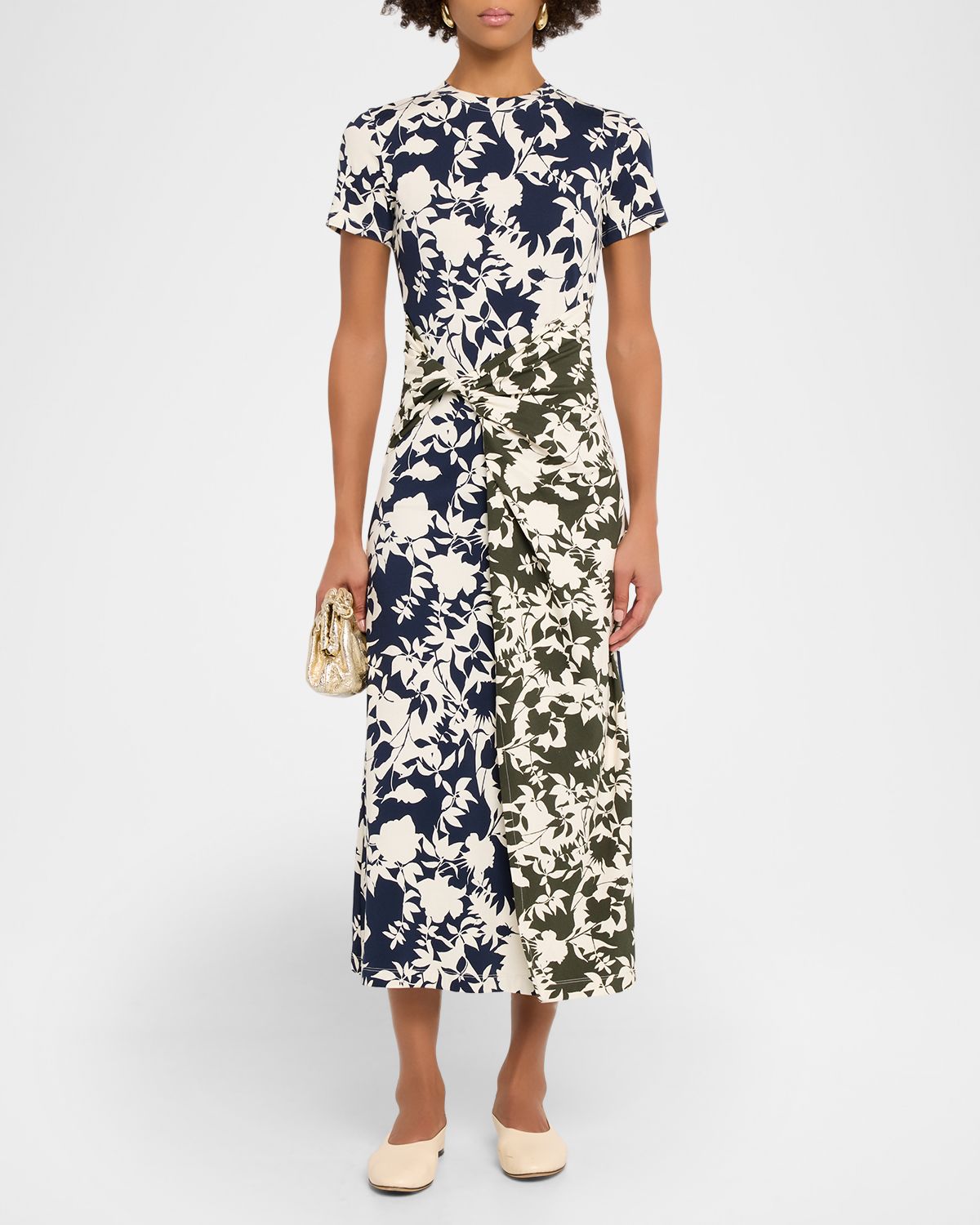 Tanya Taylor Jan Printed Short-Sleeve T-Shirt Dress