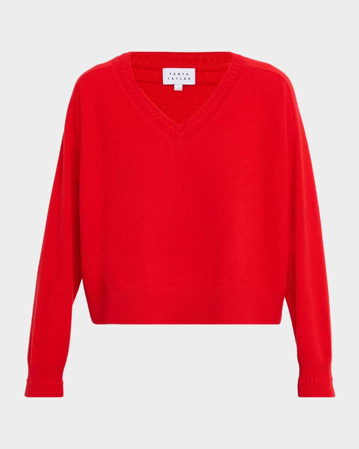 Tanya Taylor Audrey V-Neck Cashmere Sweater | Thumbnail 6