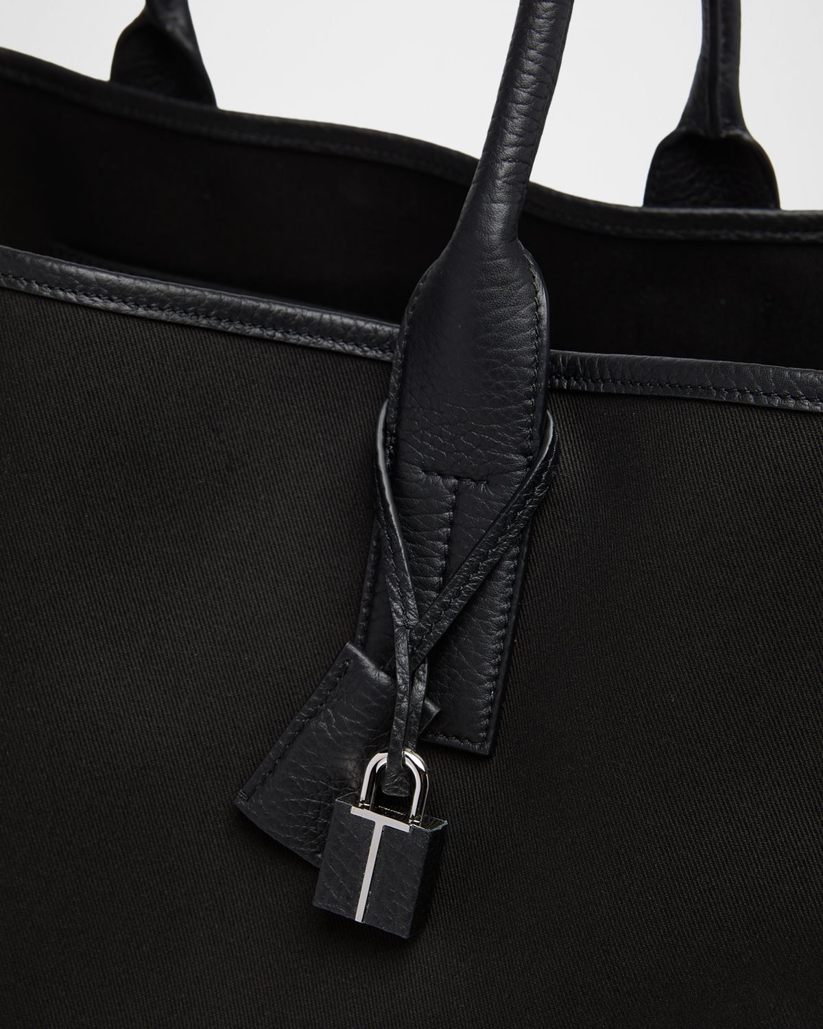 TOM FORD Men 's Canvas and Leather East-West Tote Bag | Thumbnail 6 TOM FORD Men 's Canvas and Leather East-West Tote Bag | Thumbnail 6