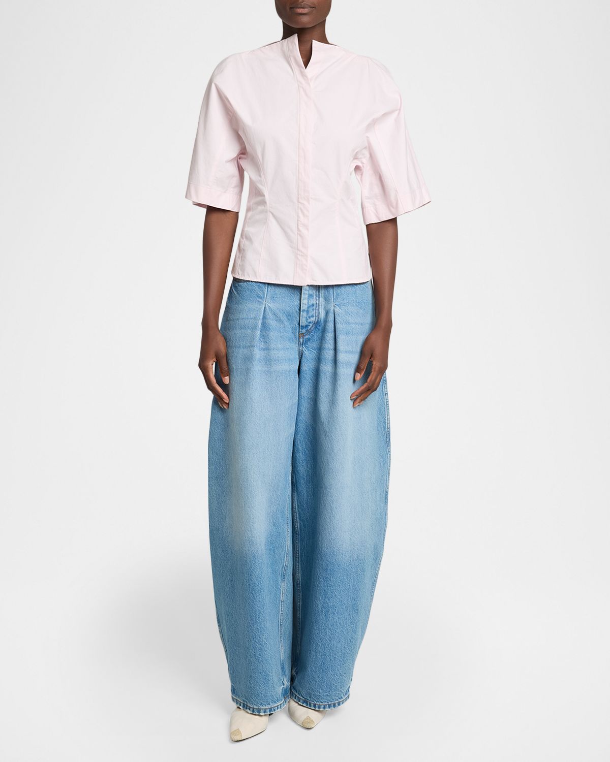 Jacquemus La Moisson Fitted Button-Down Shirt