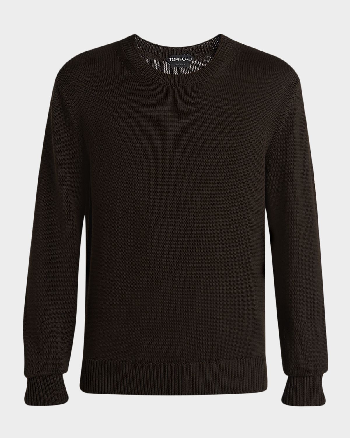 TOM FORD Men 's Cotton and Silk Knit Crewneck Sweater | Thumbnail 6 TOM FORD Men 's Cotton and Silk Knit Crewneck Sweater | Thumbnail 6