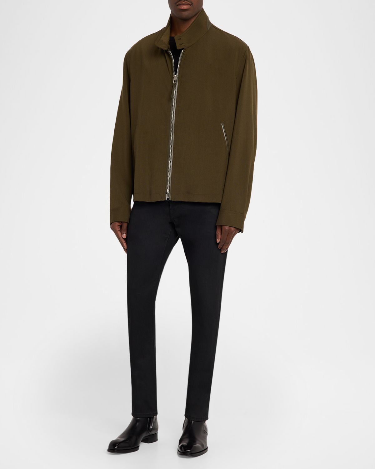 TOM FORD Men 's Harrington Wool, Cashmere and Silk Jacket | Thumbnail 5 TOM FORD Men 's Harrington Wool, Cashmere and Silk Jacket | Thumbnail 5