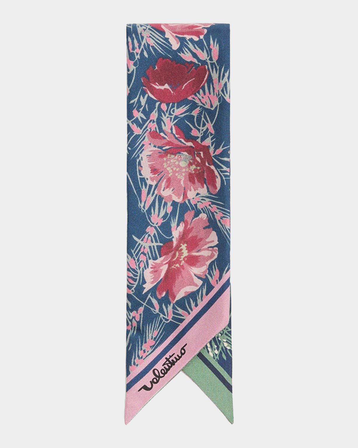 Valentino Garavani Apres L 'Hiver Poppies Silk Bandeau Scarf | Thumbnail 5 Valentino Garavani Apres L 'Hiver Poppies Silk Bandeau Scarf | Thumbnail 5