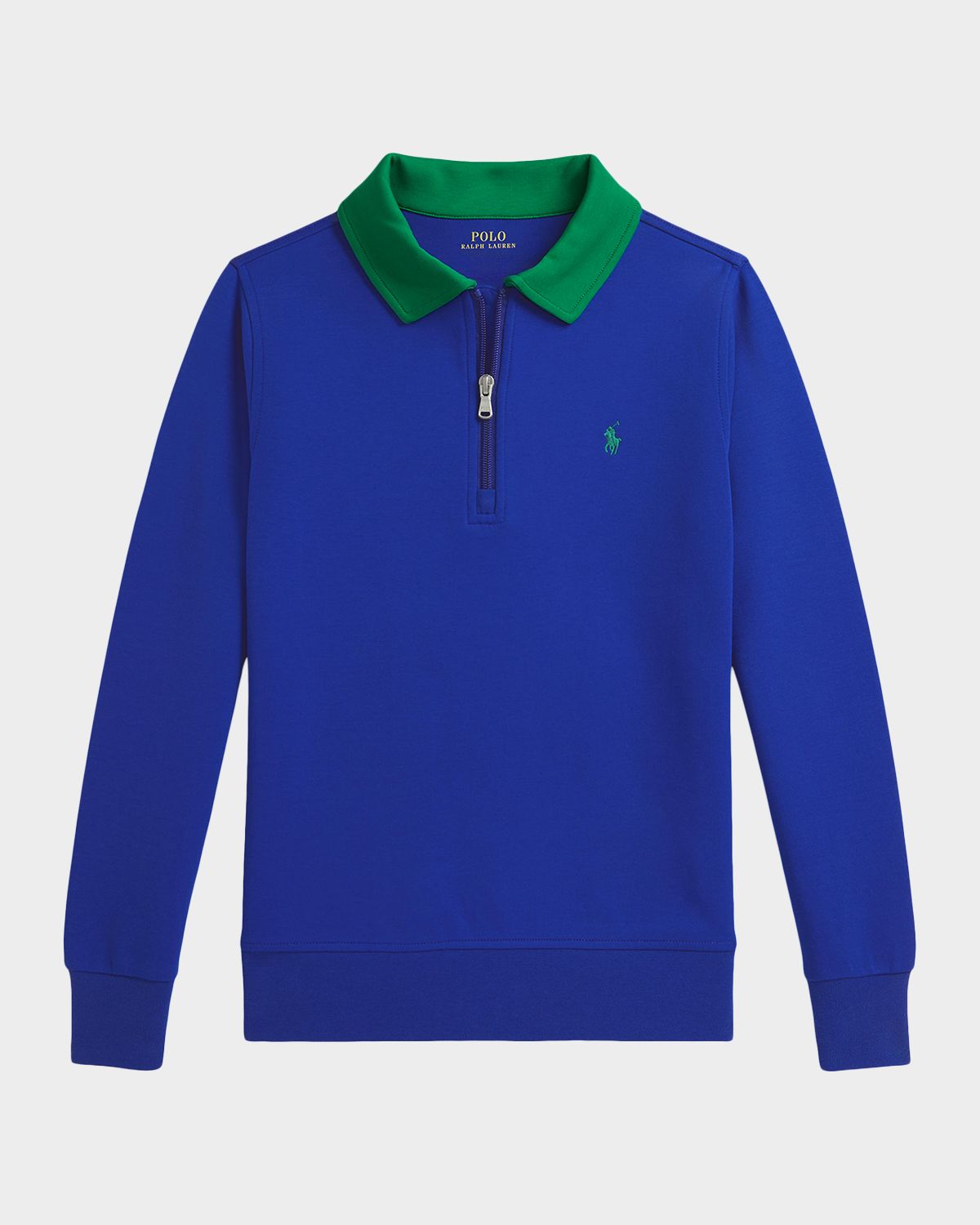 Polo Ralph Lauren Boy 's Double-Knit Collared Sweatshirt