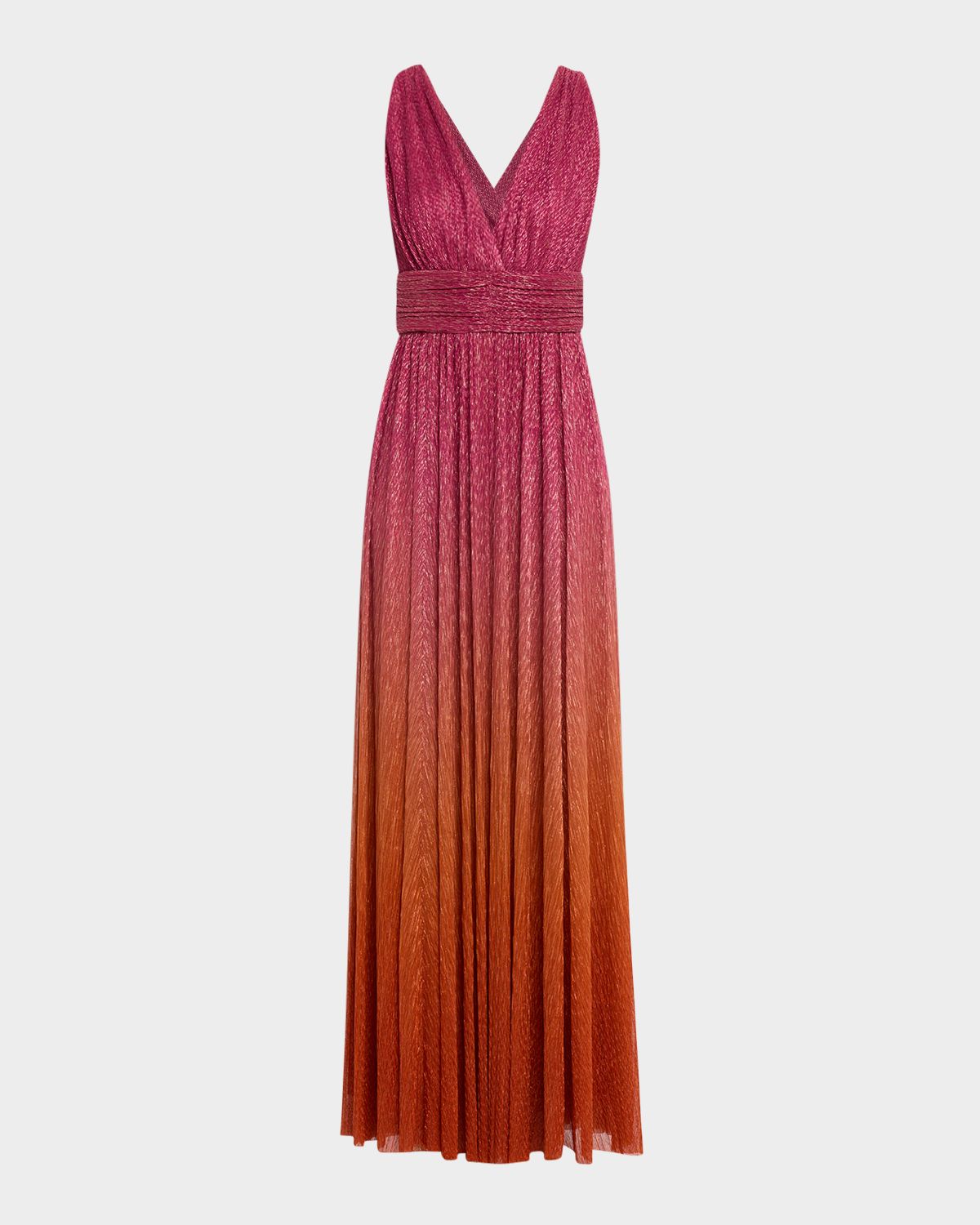 Ungaro Ray Sleeveless Shimmer Ombre Gown