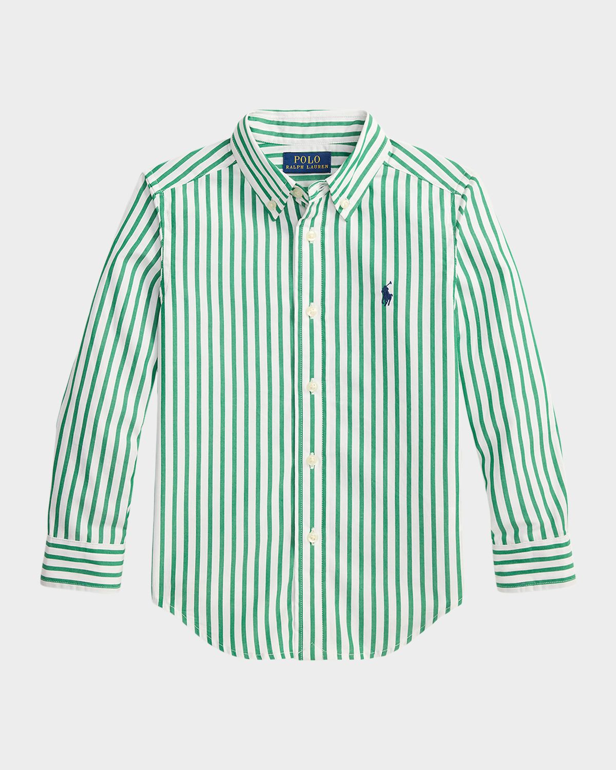 Polo Ralph Lauren Boy 's Striped Cotton Poplin Shirt, Size 2-